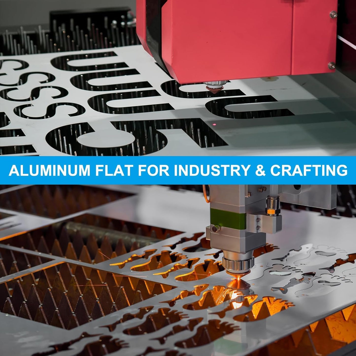 PATIKIL 6061 T651 Aluminum Sheet Metal 6 x 1.97 x 1/16(0.0625") Inch 3Pcs Flat Plain Aluminum Plate Covered Stock with Protective Film, Heat Rectangle 1.5MM for Lndustry Crafting