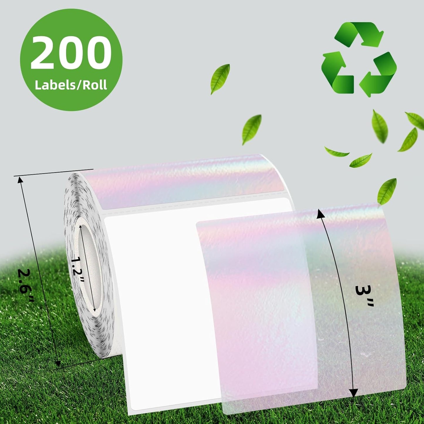 Transparent Square Thermal Label Stickers 3" x 3", Clear Direct Thermal Stickers Labels, Self-Adhesive Thermals Label for Small Business-Transparent Pink