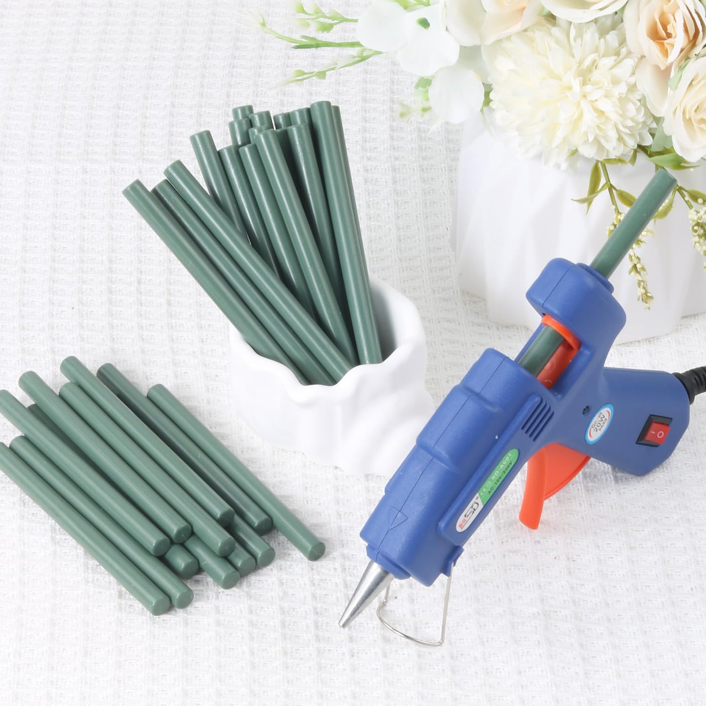 Olive Green Wax Seal Sticks, 30pcs Sealing Wax Sticks, HOSEALING Glue Gun Wax Seal Sticks for Wax Seal Stamp, Premium Sealing Wax for Wedding Invitations, Letter, Envelope (Mini Size)