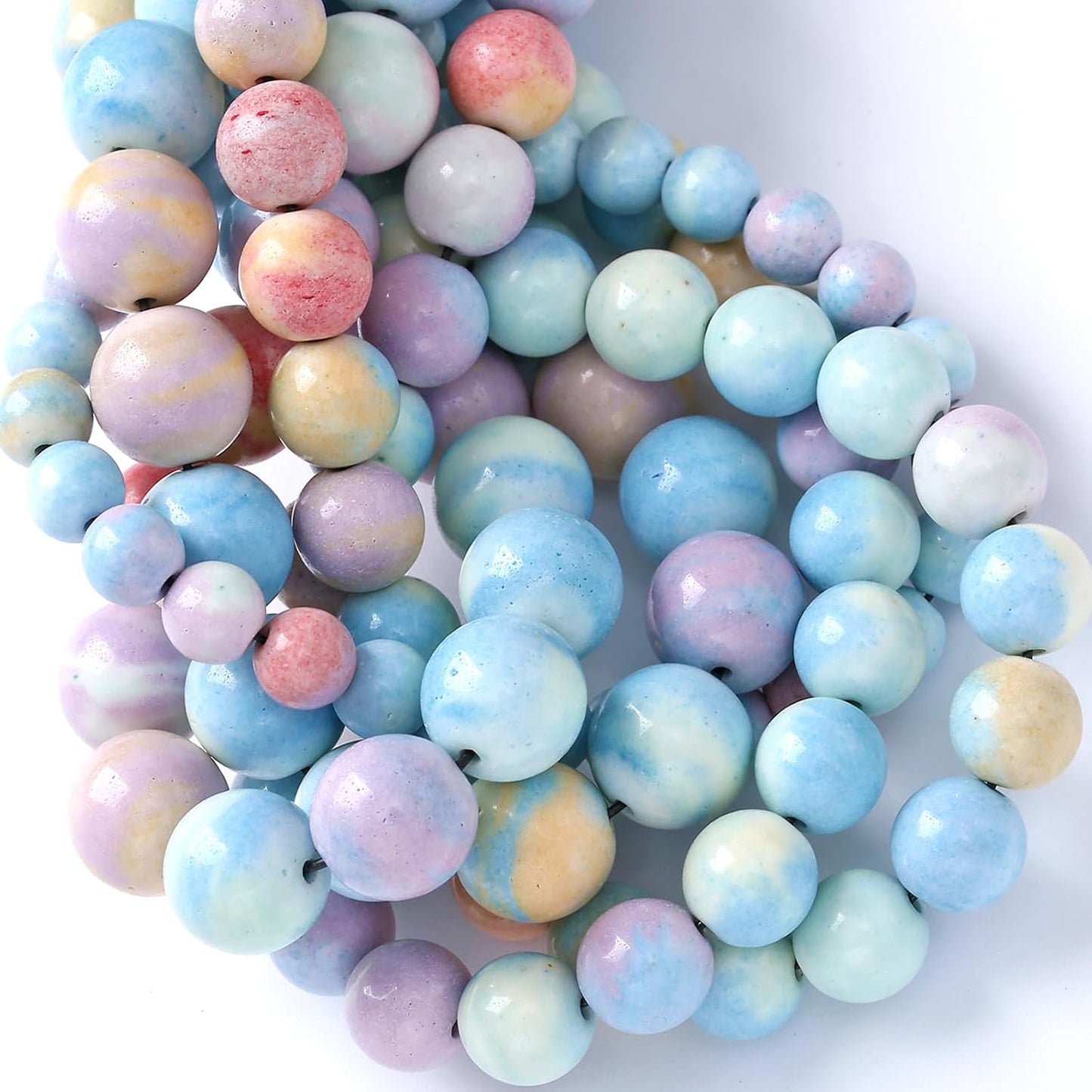 6mm 60pcs Natural Alxa Rainbow Stone Beads for Jewelry Making Energy Healing Power Stone Beads DIY Bracelet Necklace Accessories 15"