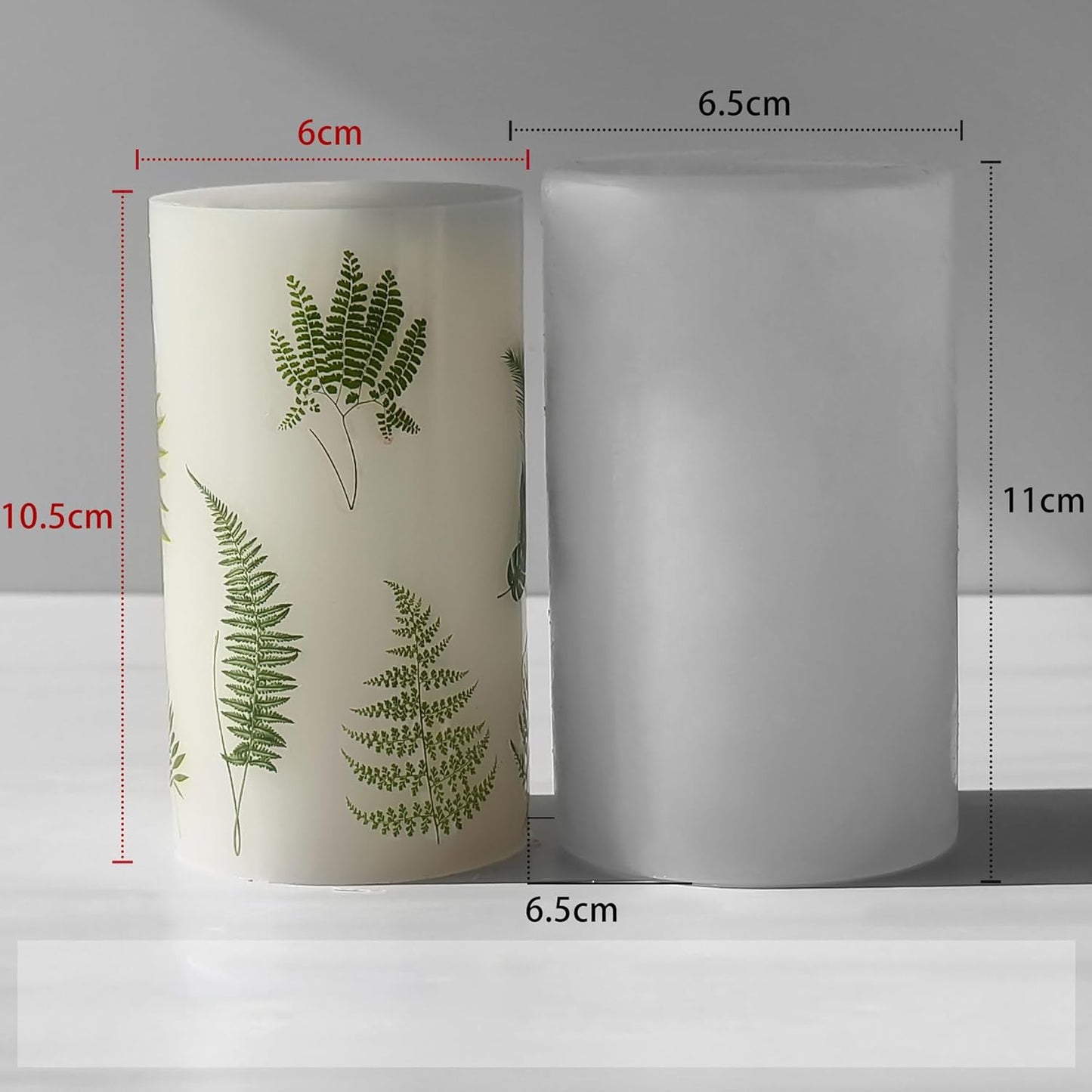 2 Pack Long Pillar Mold - Multiple Style Cylinder - Candle Silicone Wave Spiral Candle Mold - Silicone Resin Casting Molds for Candle & Resin & Soap Craft Supplies