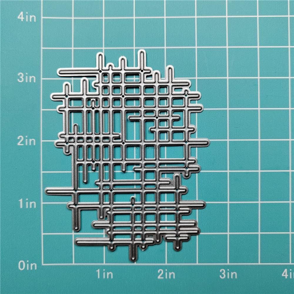 1Pc Silver Irregular Lines Metal Cutting Dies for Card Making, Paper Embossing Die-Cuts Sets, DIY Scrapbooking Photo Album Arts Crafts Templates, Stencils for Holiday Christmas Decoration，Scrapbooking