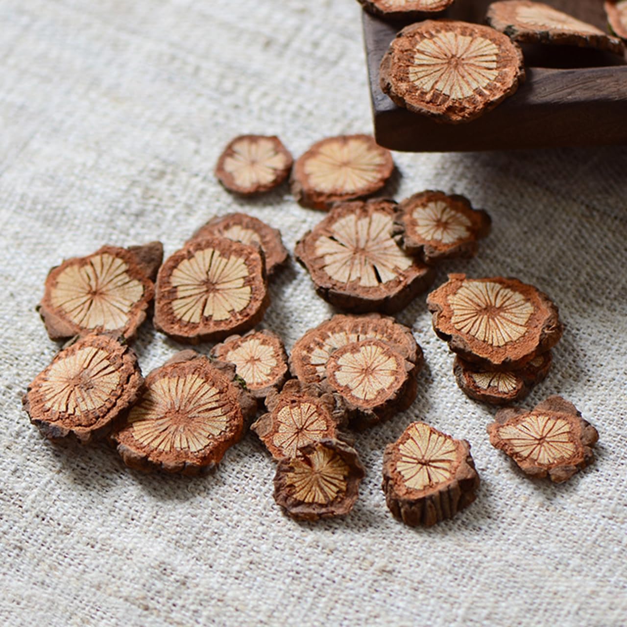 GALPADA Christmas Tree Bark Wood Slices Xmas Ornaments Mini Natural Vintage Round Log Discs for Arts & Crafts Home DIY Table Decoration