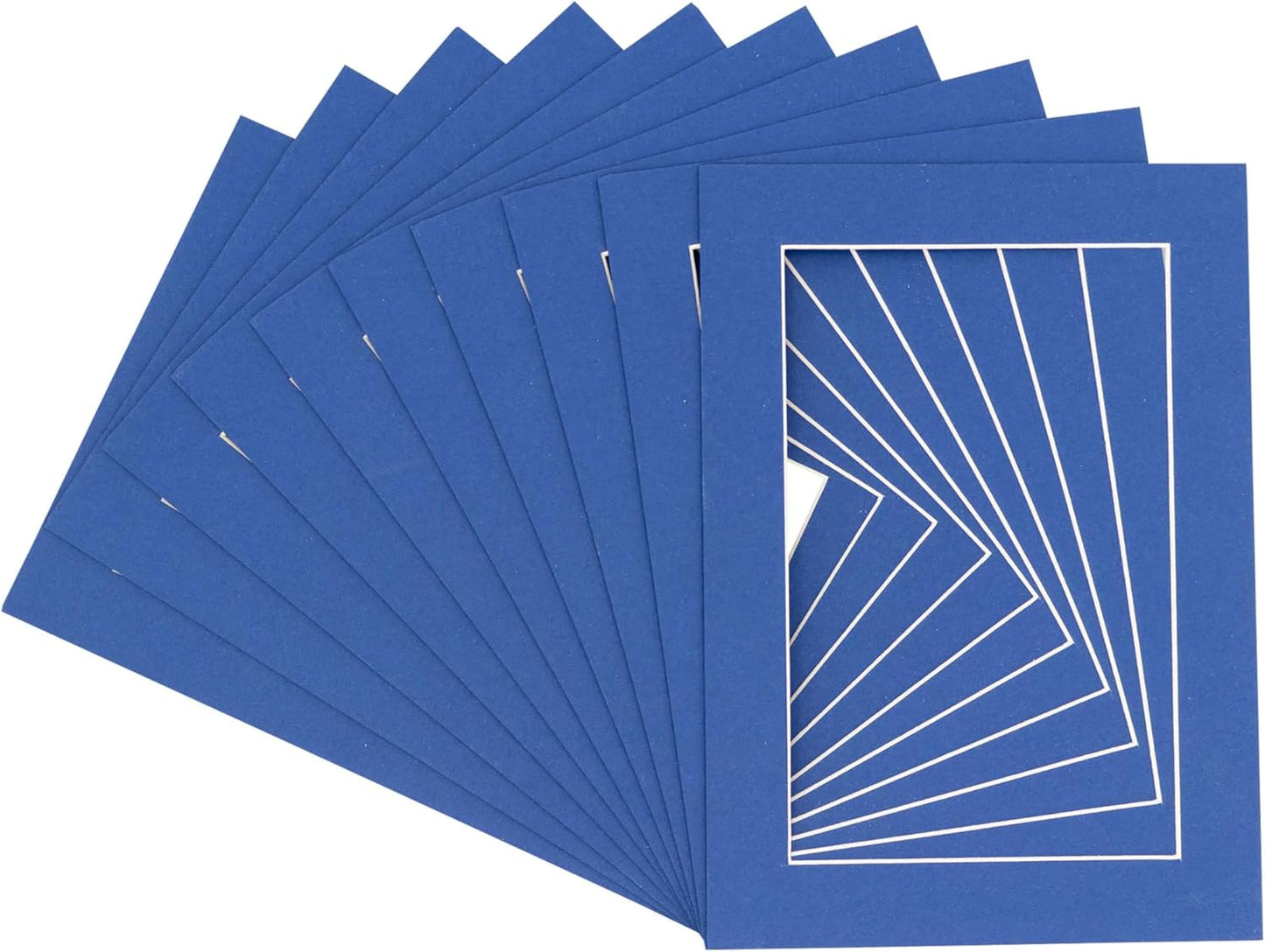 11x14 Mat for 8.5x11 Photo - Precut Bottle Blue Picture Matboard for Frames 11 x 14 Inches - Bevel Cut to Display Art 8.5 x 11 Inches - Acid Free Pack of 25 MATS with Backing Boards & Clear Bags