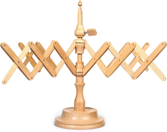 Handcrafted Wooden Table Top Yarn Swift – Beechwood Umbrella Swift for Knitting & Crocheting – Premium Yarn Winder Tool for Crafters & Fiber Artists – Smooth & Durable Design