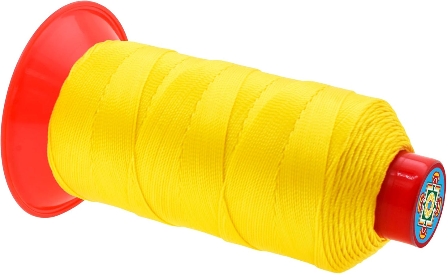 Mandala Crafts Tex 350 Bonded Nylon Thread for Sewing - 415 YDs T350 Heavy Duty Yellow Nylon Thread Upholstery Thread for Leather Jeans Weaving, T350 #346 210D/15