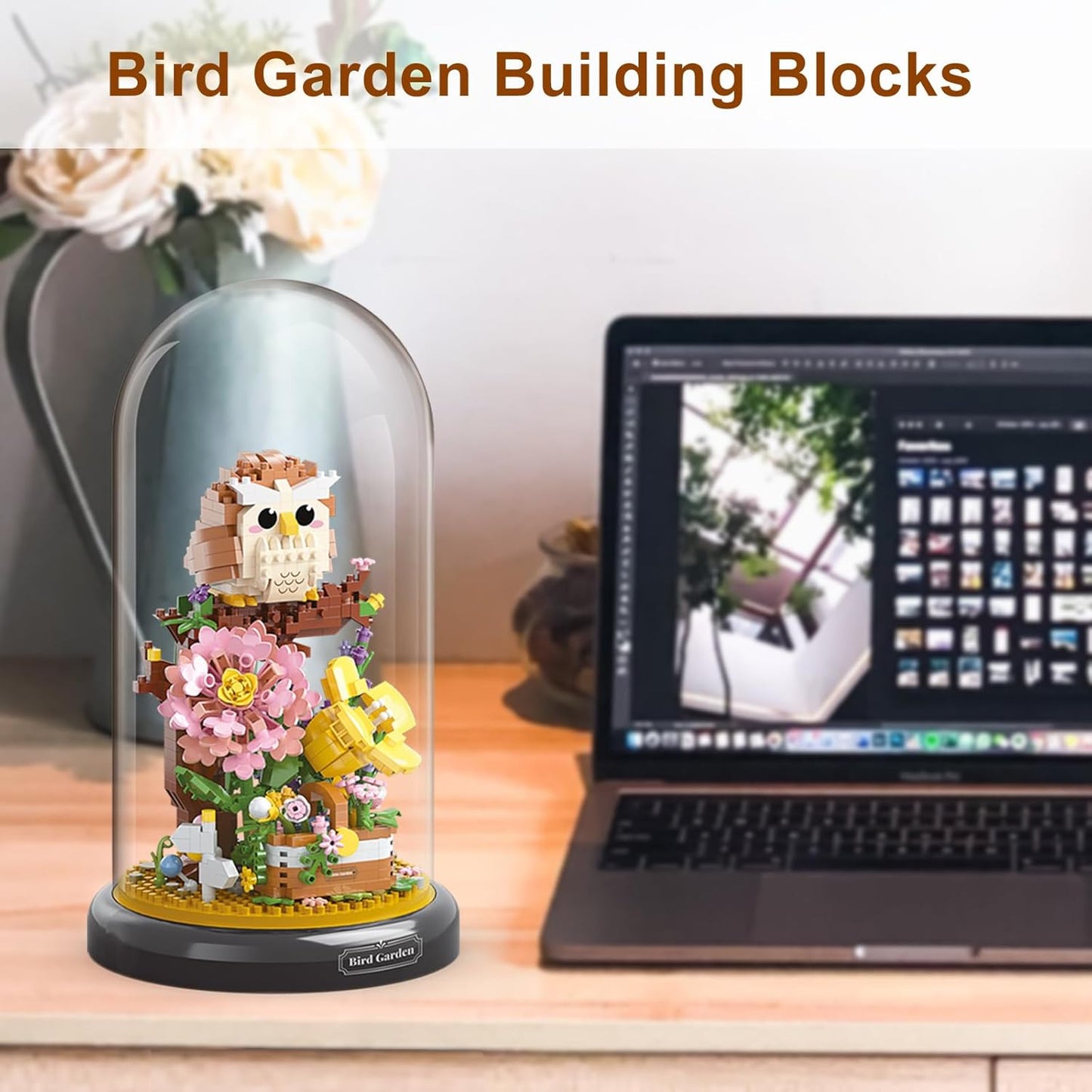 Owl Flower Bouquet Building Set Plants Friend Set Adults Bonsai Tree Party Favors for Kids Animal Building Blocks Set Valentine's Birthday Gift for Girlfriend Boys Girls Age 6-12+(Owl Garden)