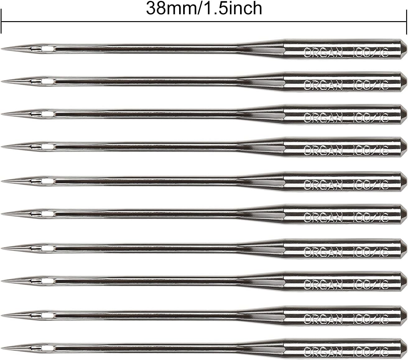 50 Pcs Sewing Machine Needles for Brother, Size 100/16 130/705H HAx1 Embroidery Machine Needles for Brother Sewing Machine (5 Pack of 10 Needles)