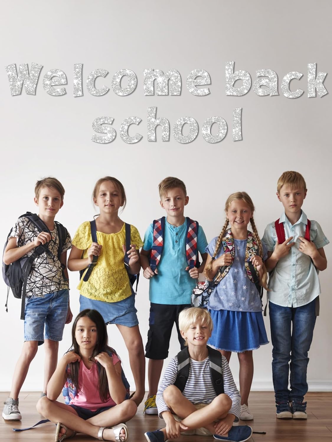 237 Pcs Glitter Bulletin Board Letters, Numbers and Punctuation, Poster Board Letters Alphabet Cut Out Cardboard Letters Accessories for Classroom Display Decorating Supplies 4inch (Sliver)