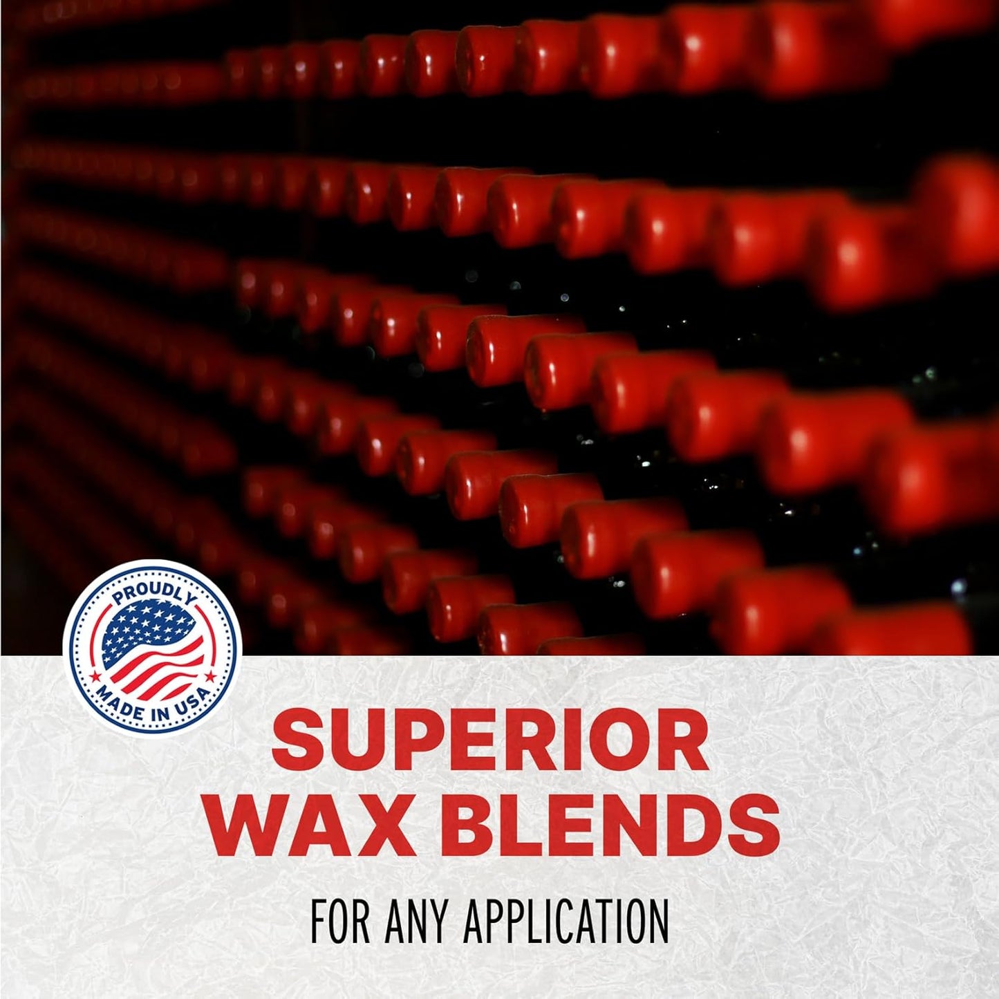 Blended Waxes, Inc. Bottle Sealing Wax Beads, Premium Pastille Wax Seal Beads For Wine, Beer, and Liquor Bottle Closure, Seals Between 25-30 Bottles, 1 lb, Red Metallic