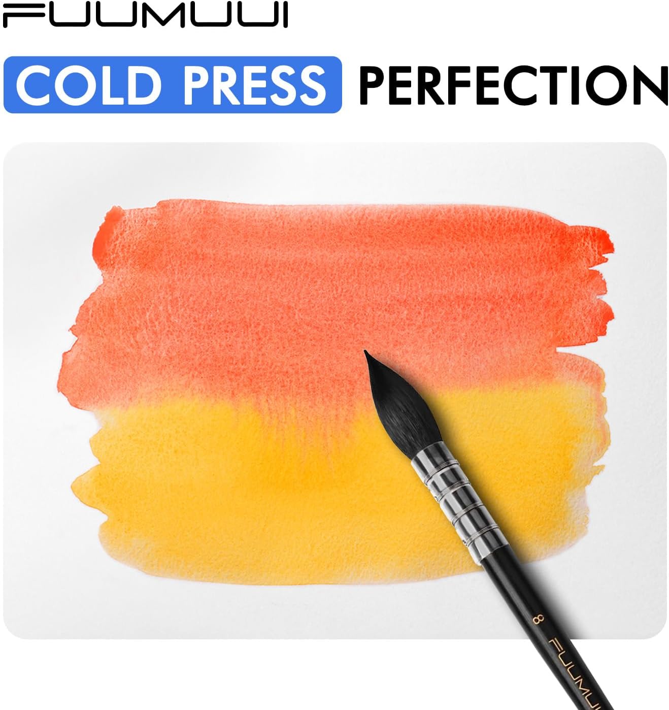 Watercolor Paper Block 7x10 Inch, Fuumuui 100% Cotton Paper Pad, 20 Sheets, Cold Pressed, Acid-Free, 140 lb/300gsm for Painting, Drawing, Art Journaling, Professional Artist Quality