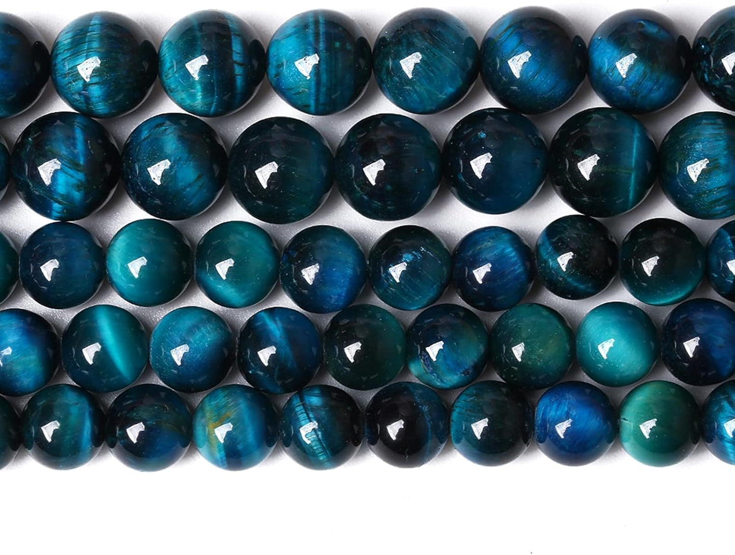AAA Natural Blue Tiger Eye Gemstone Beads Natural Round Loose Stone Beads for Jewelry Making DIY Bracelet Necklace Earrings 12mm 32pcs 1 Strand 15" (Blue Tiger Eye, 12mm)