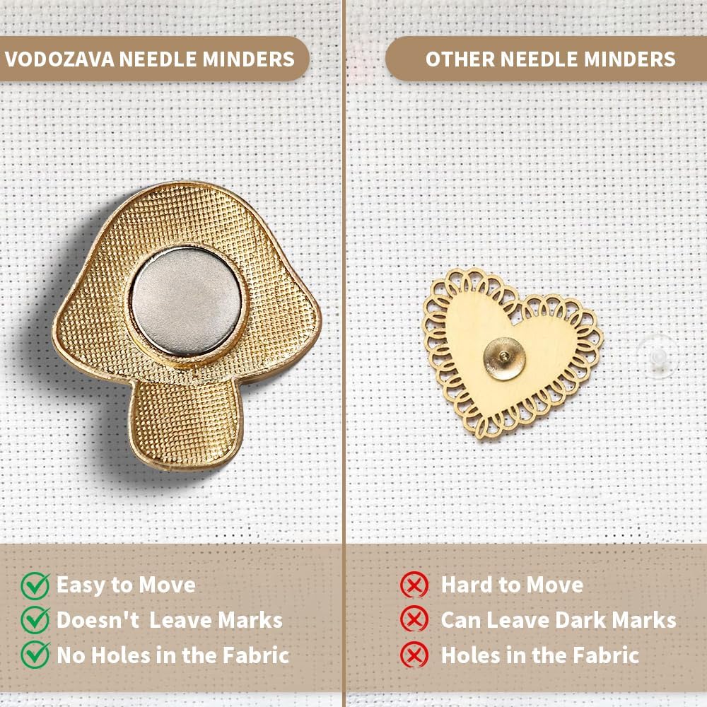 Needle Minder Magnet, Magnetic Needle Minder, Needle Minders Magnetic Cross Stitch Accessories, Magnetic Needle Holder, Life Tree, Butterfly, Cats, Owl, Heart (Mushroom)