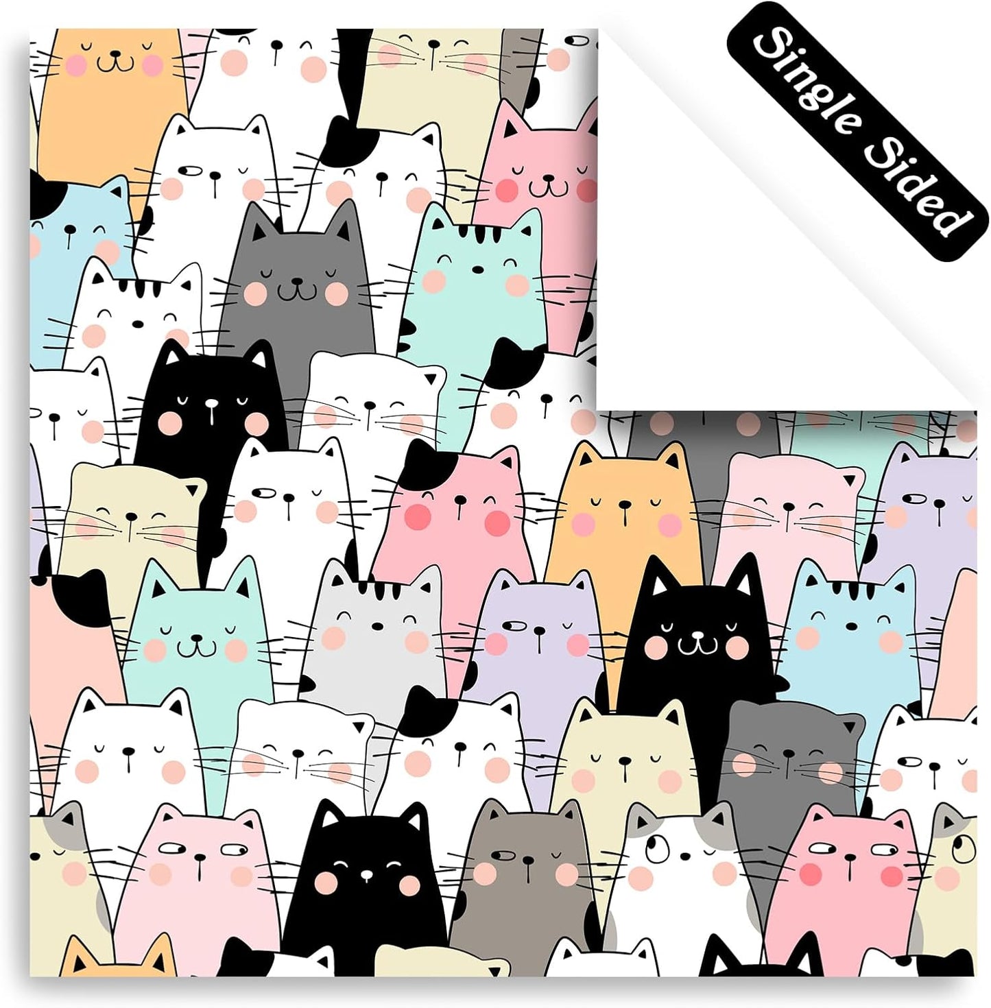 48 Sheets 24 Designs Scrapbook Paper Pad, 6"×6" Single-Sided Decopodge Craft Cardstock Paper,Scrapbooking DIY Decorative Background Cardmaking Supplies.Cat's Life&Flowers