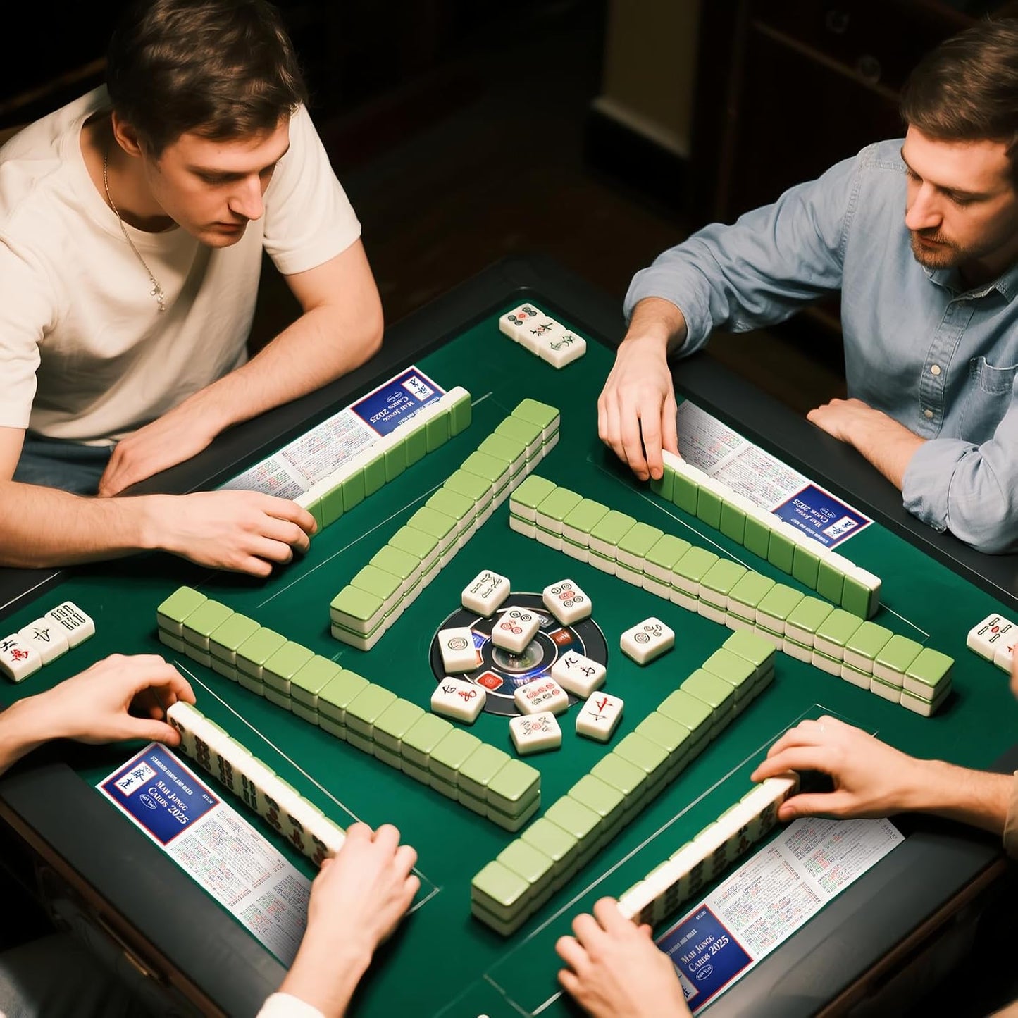 Mahjong-Cards（4Pcs） 2025 Rule Card - Large Size