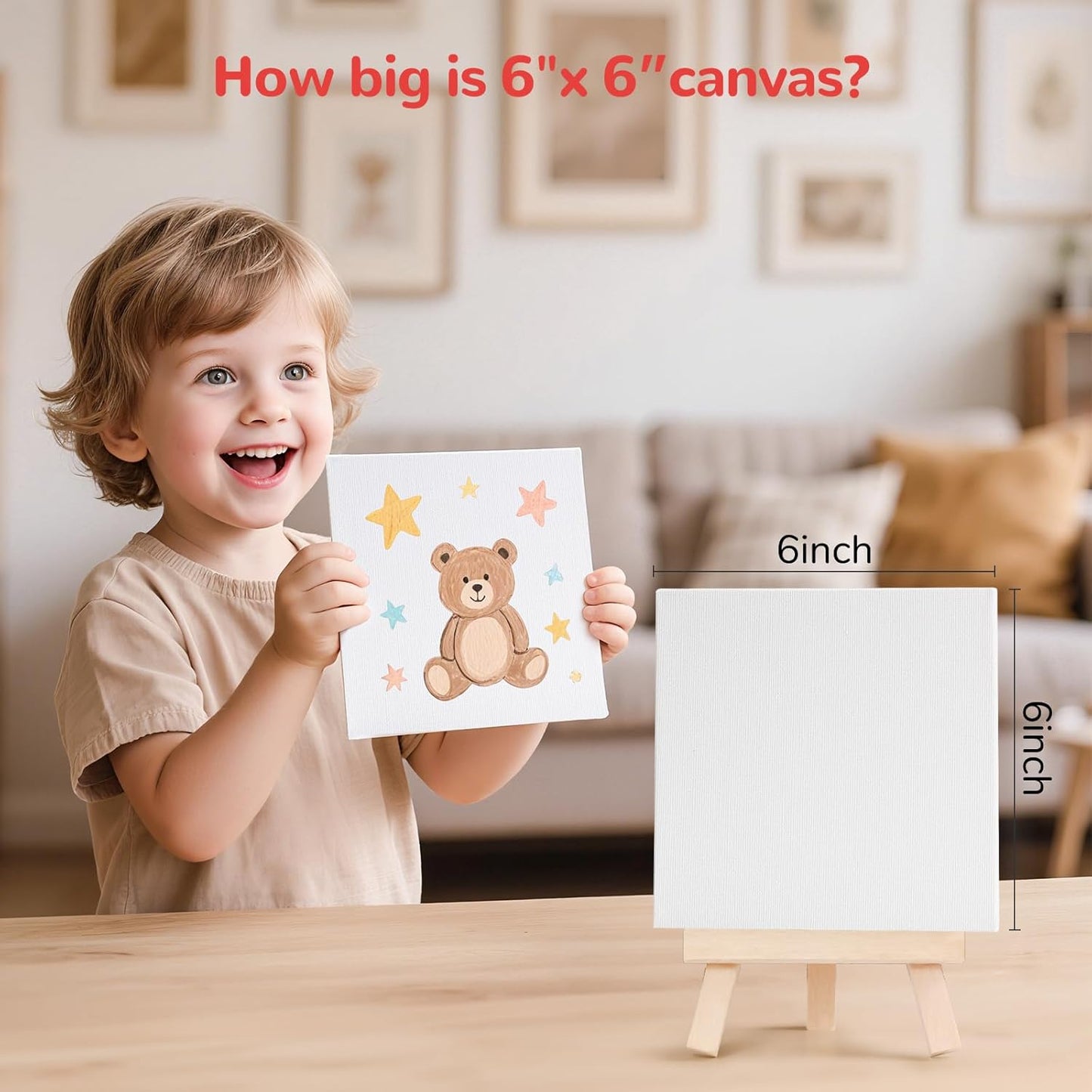 6x6inch Small Canvases for Painting, 20 Pack Mini Canvas Boards Primed Acid Free for Oil, Watercolor, Acrylic Paint