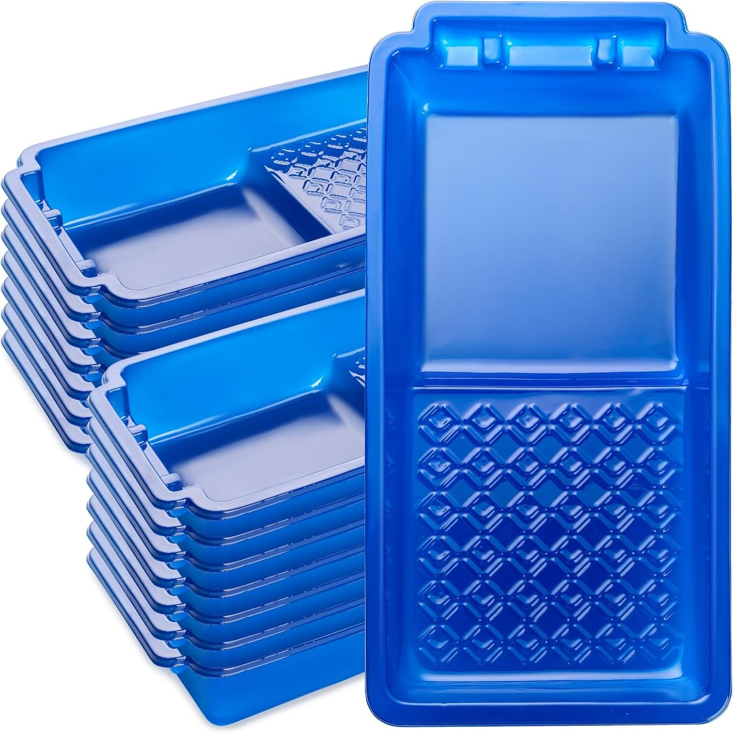 Mister Rui 4 Inch Paint Tray Liners, 15 Pack, Plastic Paint Trays, Small Paint Trays for Painting