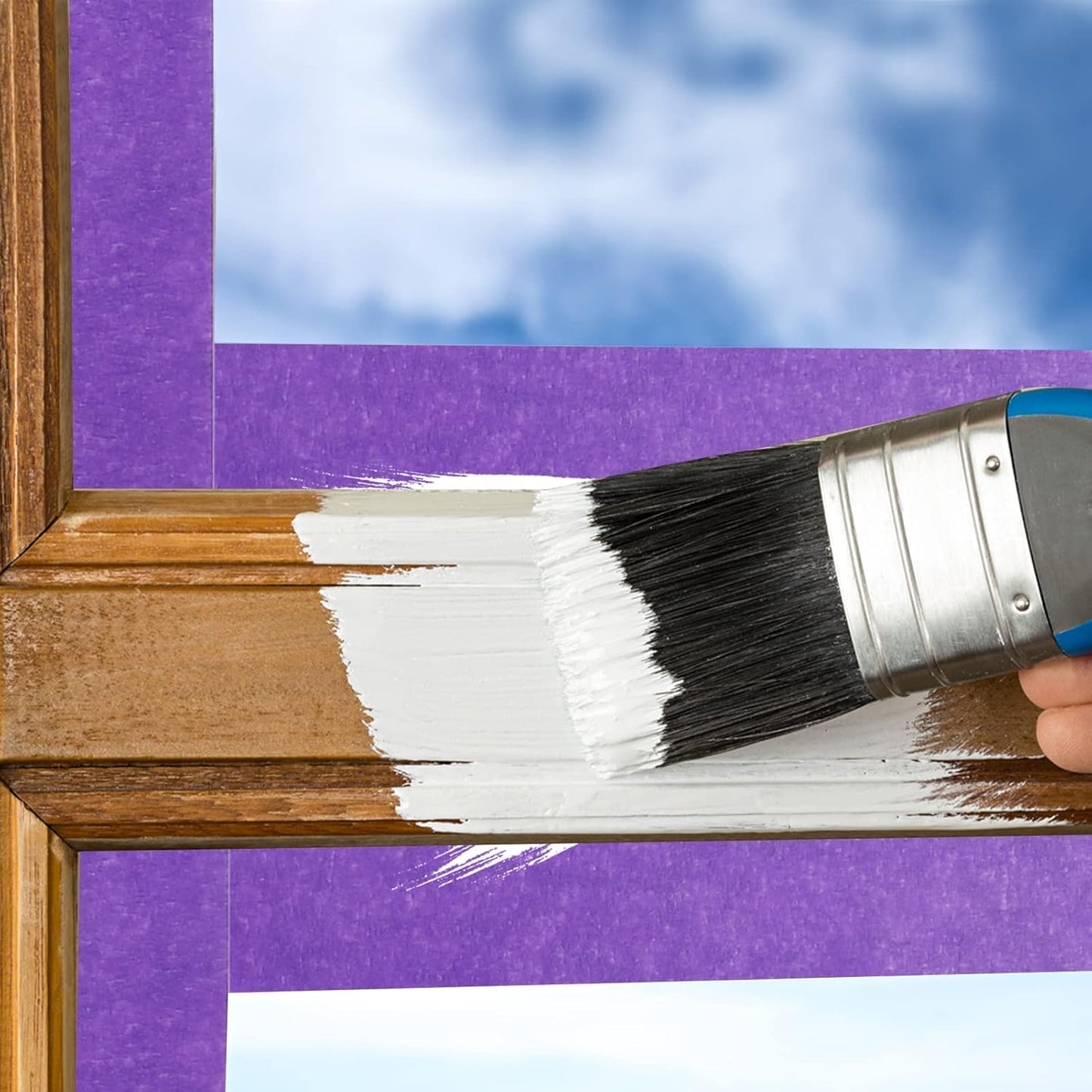 Purple Painters Tape,1" x 60 Yards x 5 Rolls (300 Yards Total) - 14 Day Easy Removal Decorative Masking Tape for Painting,Labeling,DIY Crafting,Decoration and School Projects