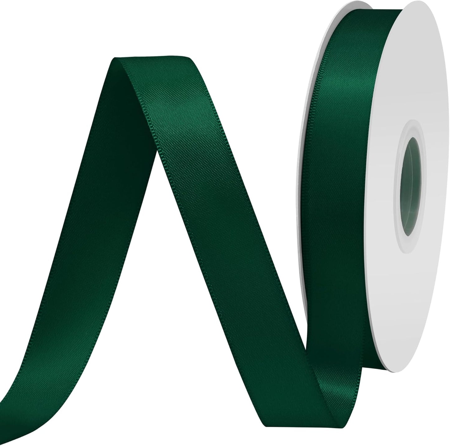 Spruce Satin Ribbon 3/4" X 50 Yards Solid Color Double Faced Ribbons Perfect for Crafts Wedding Decor Bow Making Arts Sewing and More