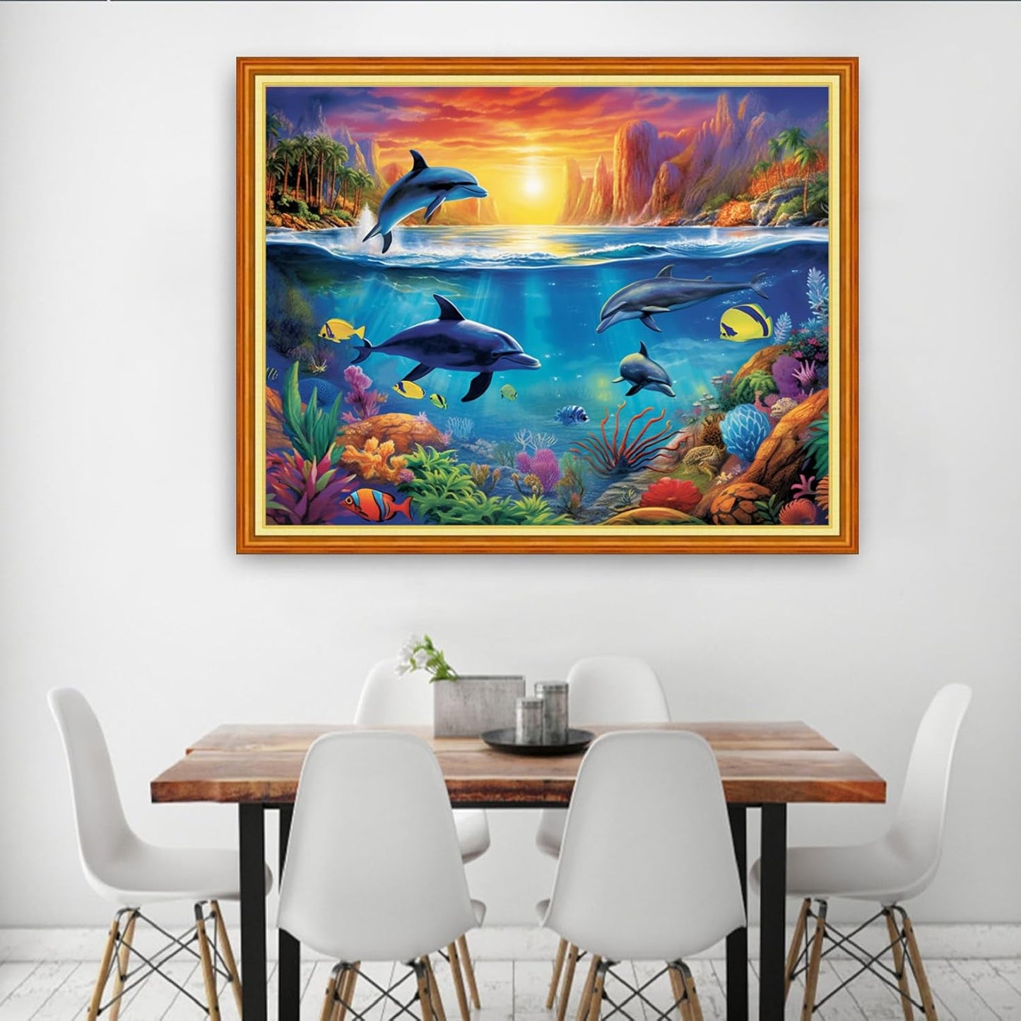 Dooxvey Cross Stitch Kits for Adults Beginners - Full Range of Stamped Kits - 11CT Cross Stitch Patterns - Underwater World - 16x20 inch