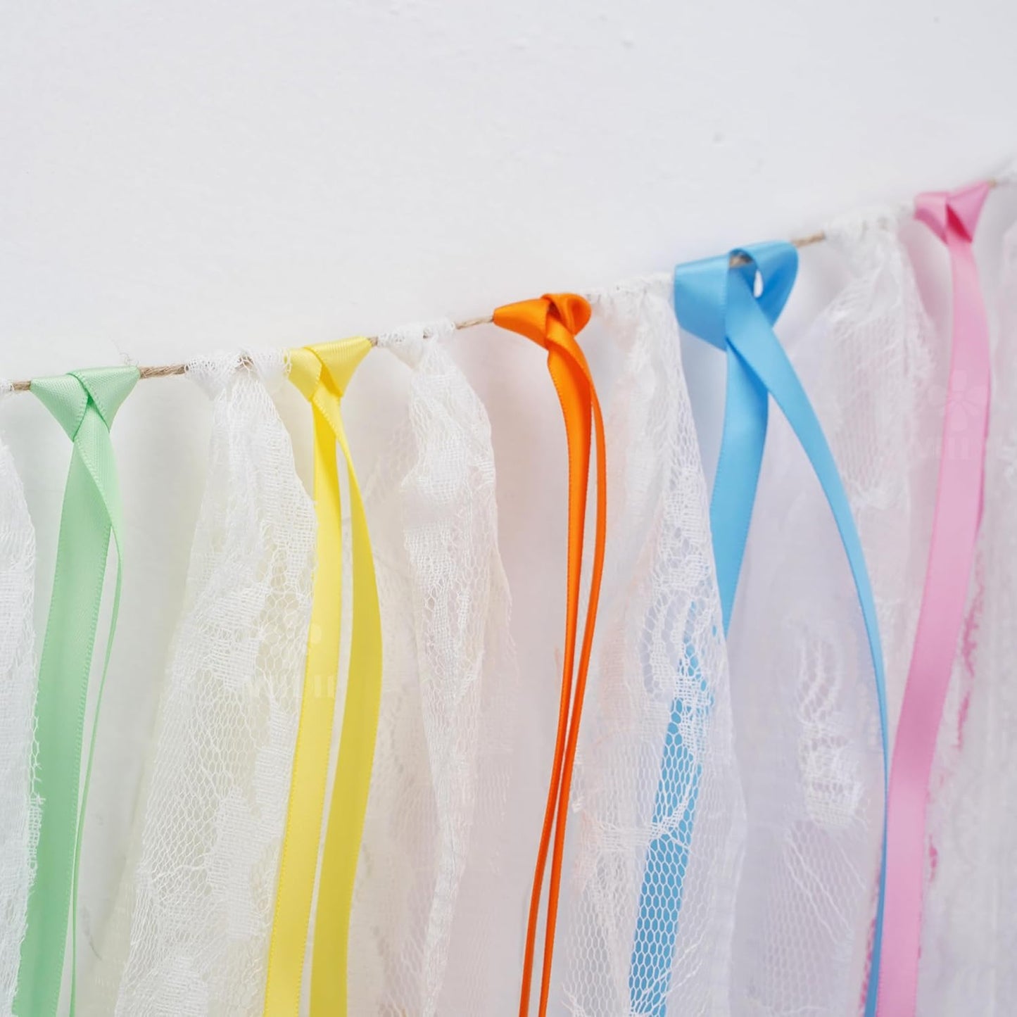 MEEDEE Pastel Rainbow Ribbon Assortment Satin Rainbow Colored Ribbon 3/8" X 50 Yards for Crafts, Gift Wrapping, Party Decoration, DIY Handmade Hair Bows