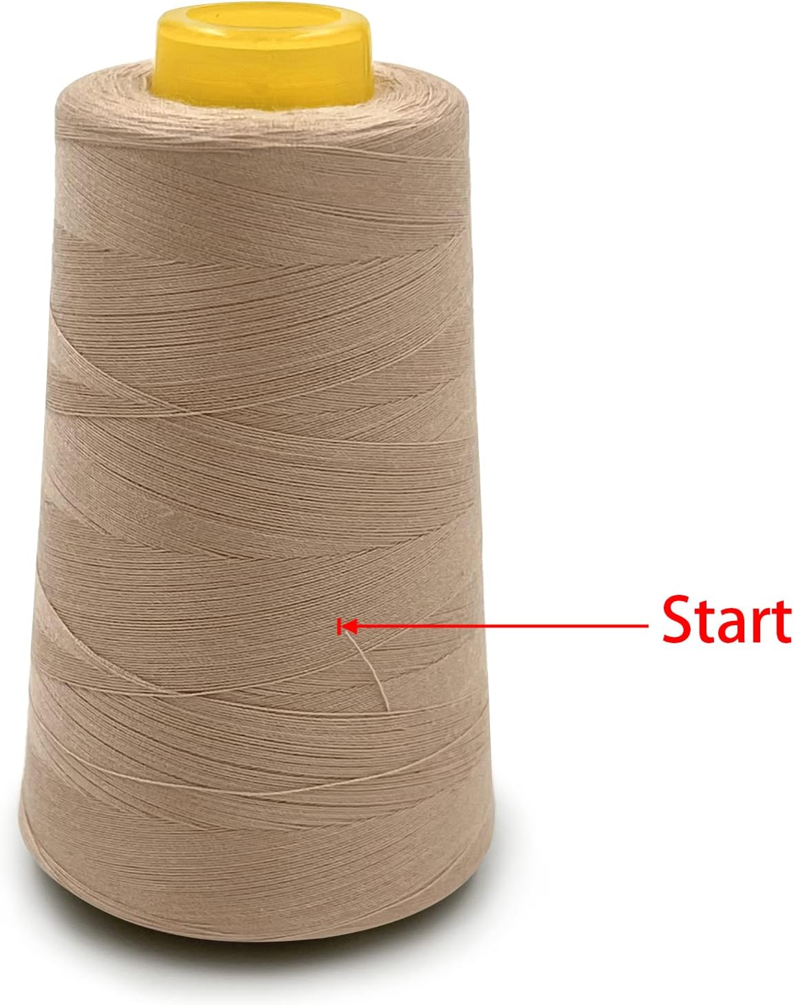 Tortoise 4 Cones of 3000 Yards Each Spool Thread for All Purpose, Serger, Overlock, Quilting, Sewing Machine - 100% Polyester, 40S/2 Dark Cream