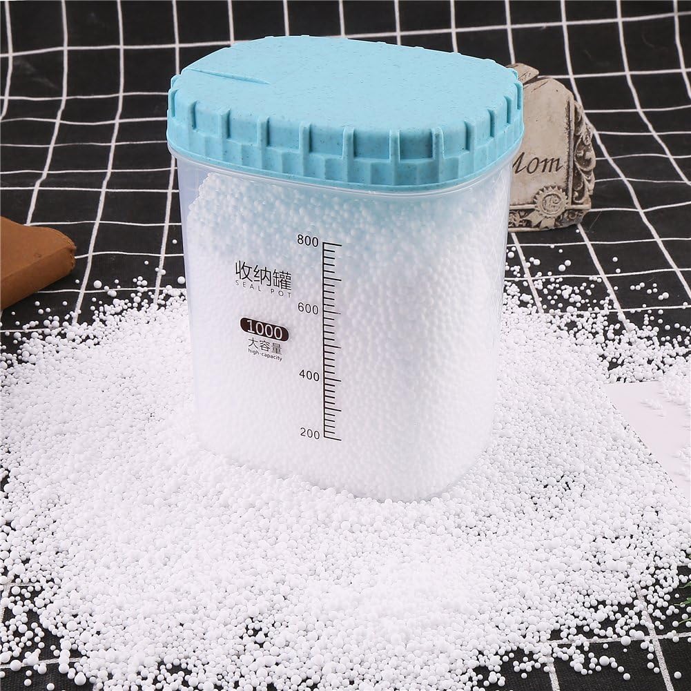 DECORA 80000 Pieces Mini Foam Balls for DIY and Slime Supplies White Foam Beads 2-3mm for Art Homemade Slime, Wedding and Party Decorations