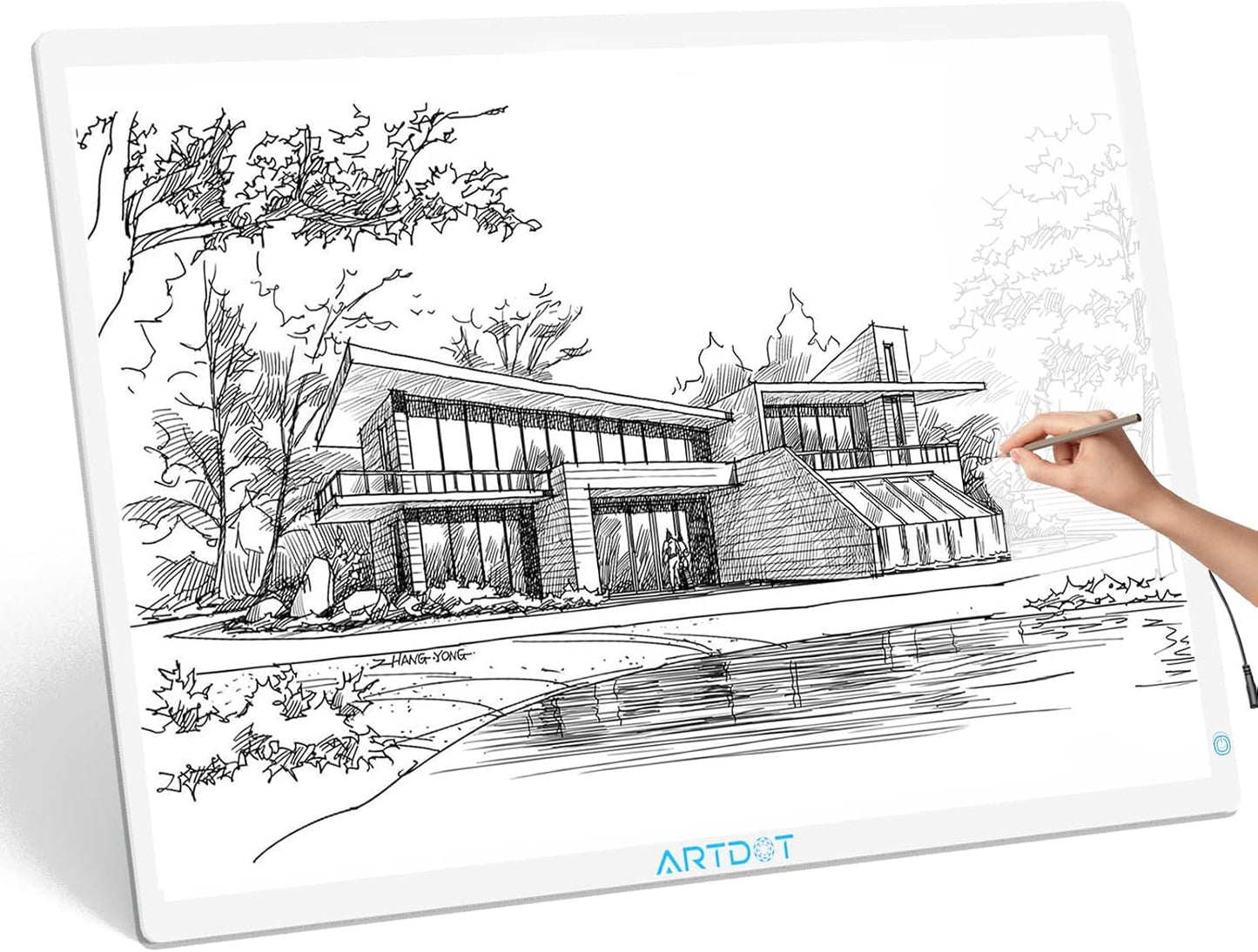 ARTDOT A1 Large LED Light Pad for Diamond Painting AC Powered Light Board Kit Adjustable Brightness Light Box Drawing for 5D Diamond Painting Kits