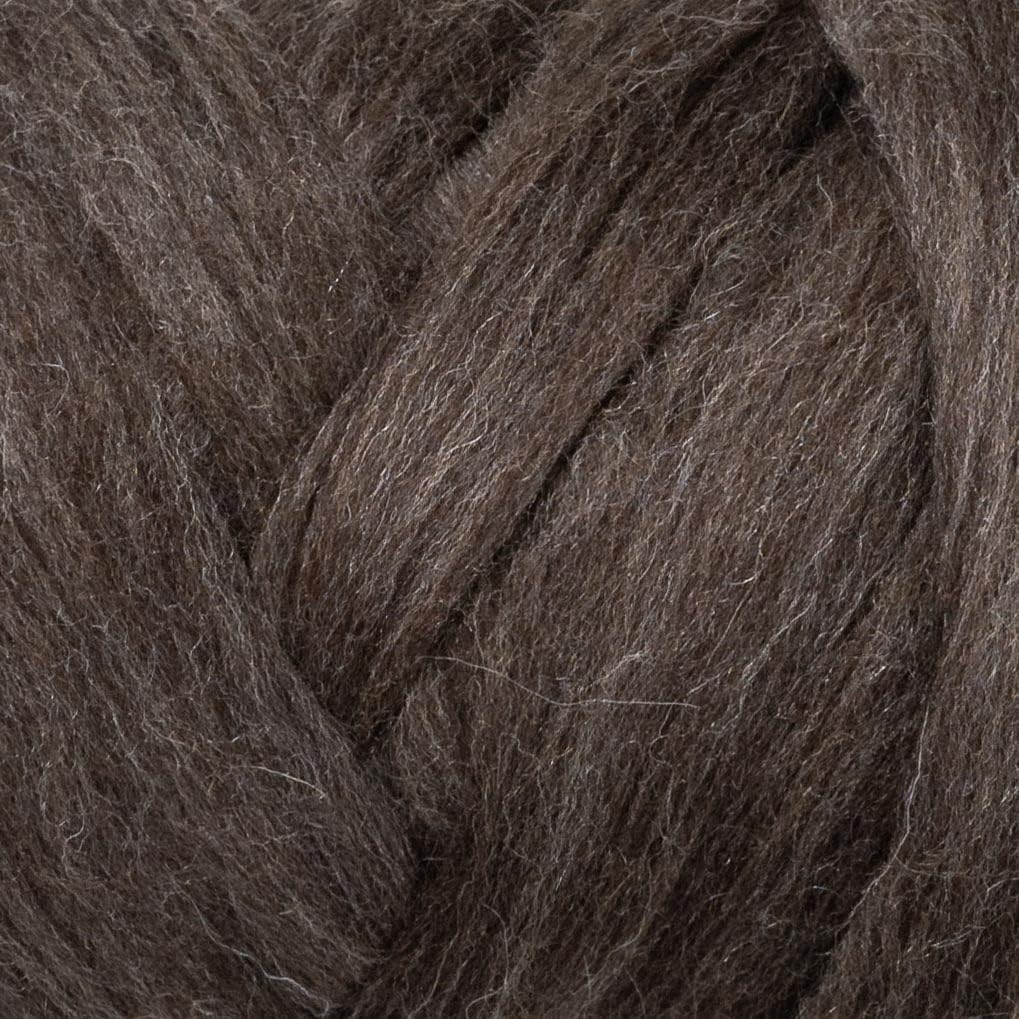 Natural Wool Bulk roving, 4 lb. Best Wool for Spinning, arm Knitting, Felting, Chunky Blankets and Tapestry. Natural Colors, un-Dyed. (Mocha, 4 lb)