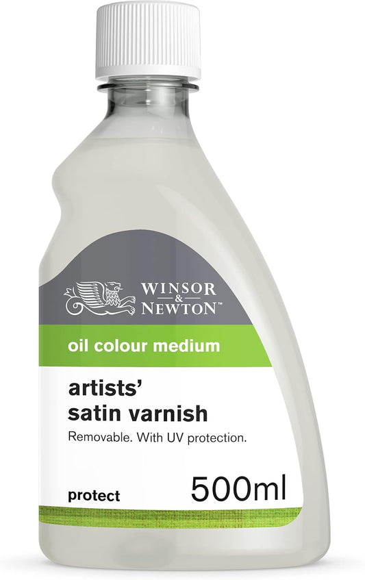 Winsor & Newton Professional Artists' Satin Varnish, 500ml (16.9-oz) Bottle