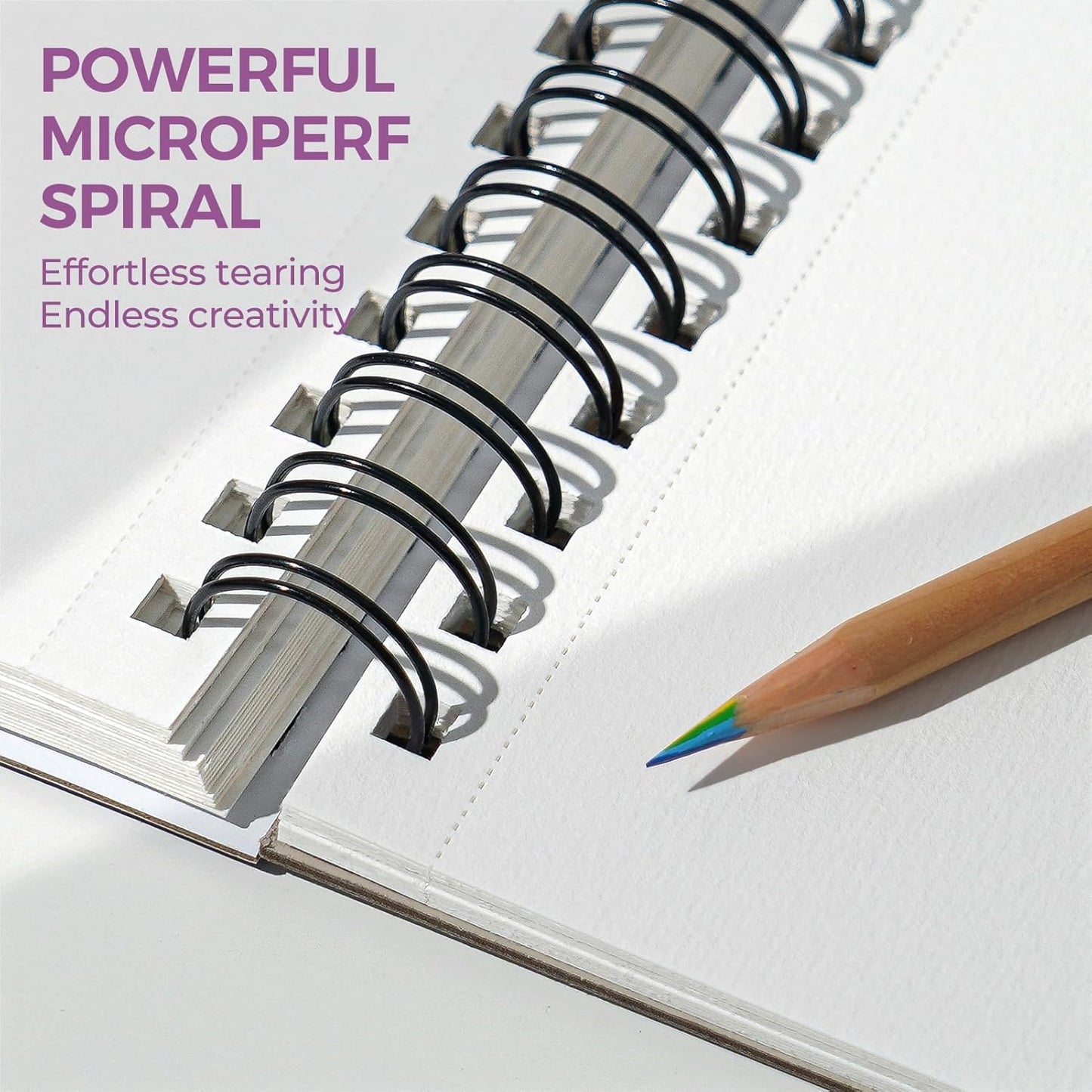 Funto Watercolor Pad 5.5x8.5, 3 Pack, 90 Sheets,140lb/300gsm, Double-Sided, Cold Press, Spiral Bound, Heavyweight Paper for Watercolor Painting