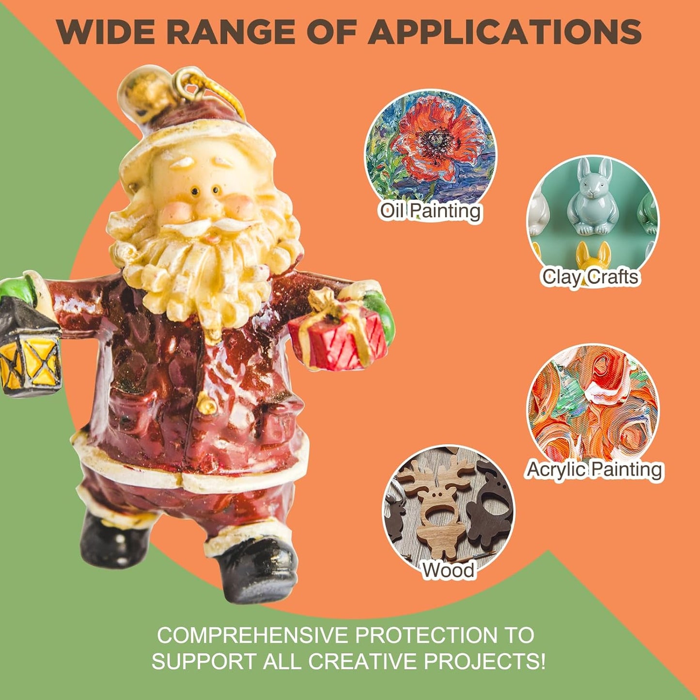 200ml Air Dry Clay Glaze, Air Dry Clay Varnish, Air Dry Clay Sealant, Clay Glaze for Airdry Clay, Varnish for Pottery&Acrylic Paint, Waterproof & Stain Resistant, Design for Air Dry Clay Pottery