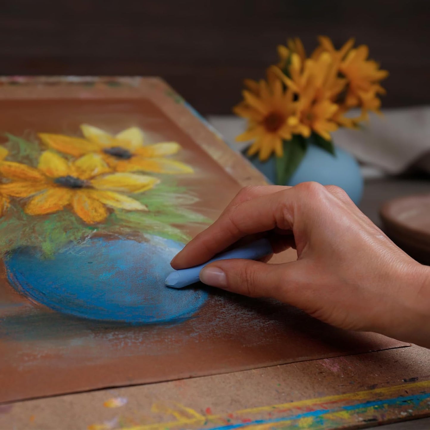 PATIKIL Yellow Orange Oil Pastels, 12Pcs Soft Oil Crayons Creamy Pastels Stick Art Supplies for Art Painting Drawing Blending Graffiti for Artists Beginners