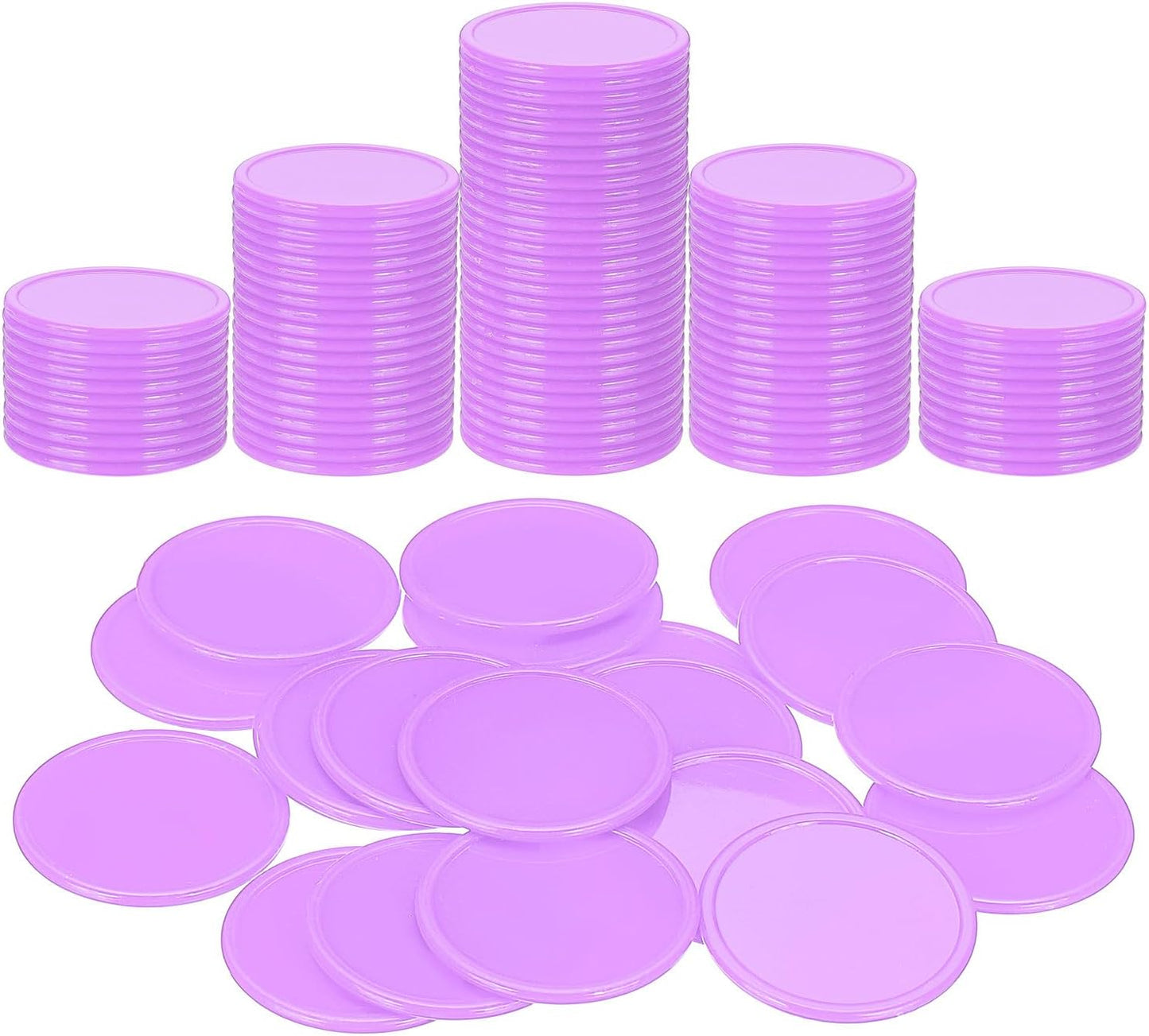 uxcell Plastic Poker Chips, Learning Counters Counting Counters Disk Marker Opaque Game Token for Game Play Math Counting