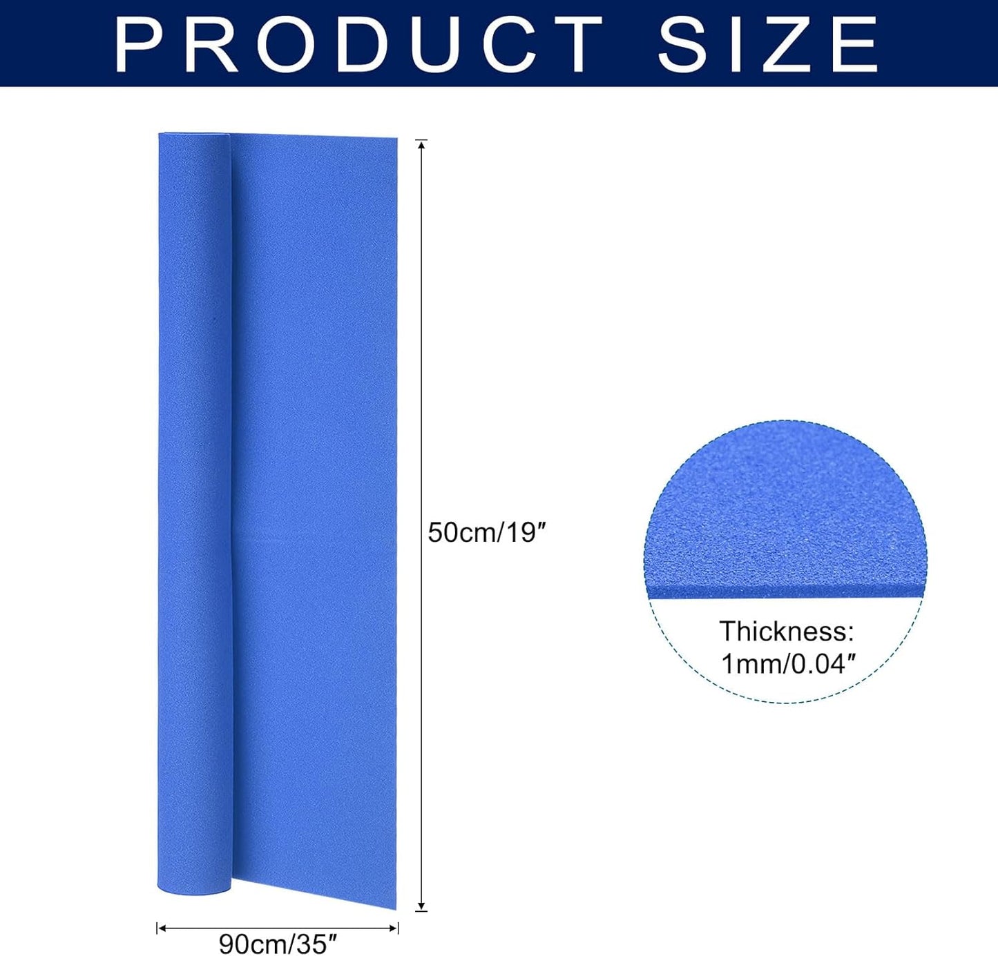 MECCANIXITY Foam Sheets Crafts 35x19 Inch 1mm EVA Craft Foam Paper Foam Sheets for Crafts Projects DIY Cosplay Modeling, Dark Blue