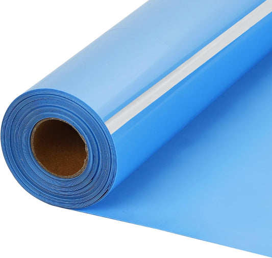 RENLITONG Matte Sky Blue Iron on Vinyl Roll -12Inch x 13ft HTV Heat Transfer Vinyl for T-Shirt HTV Rolls for All Cutter Machine - Easy to Cut & Weed for Heat Vinyl Design