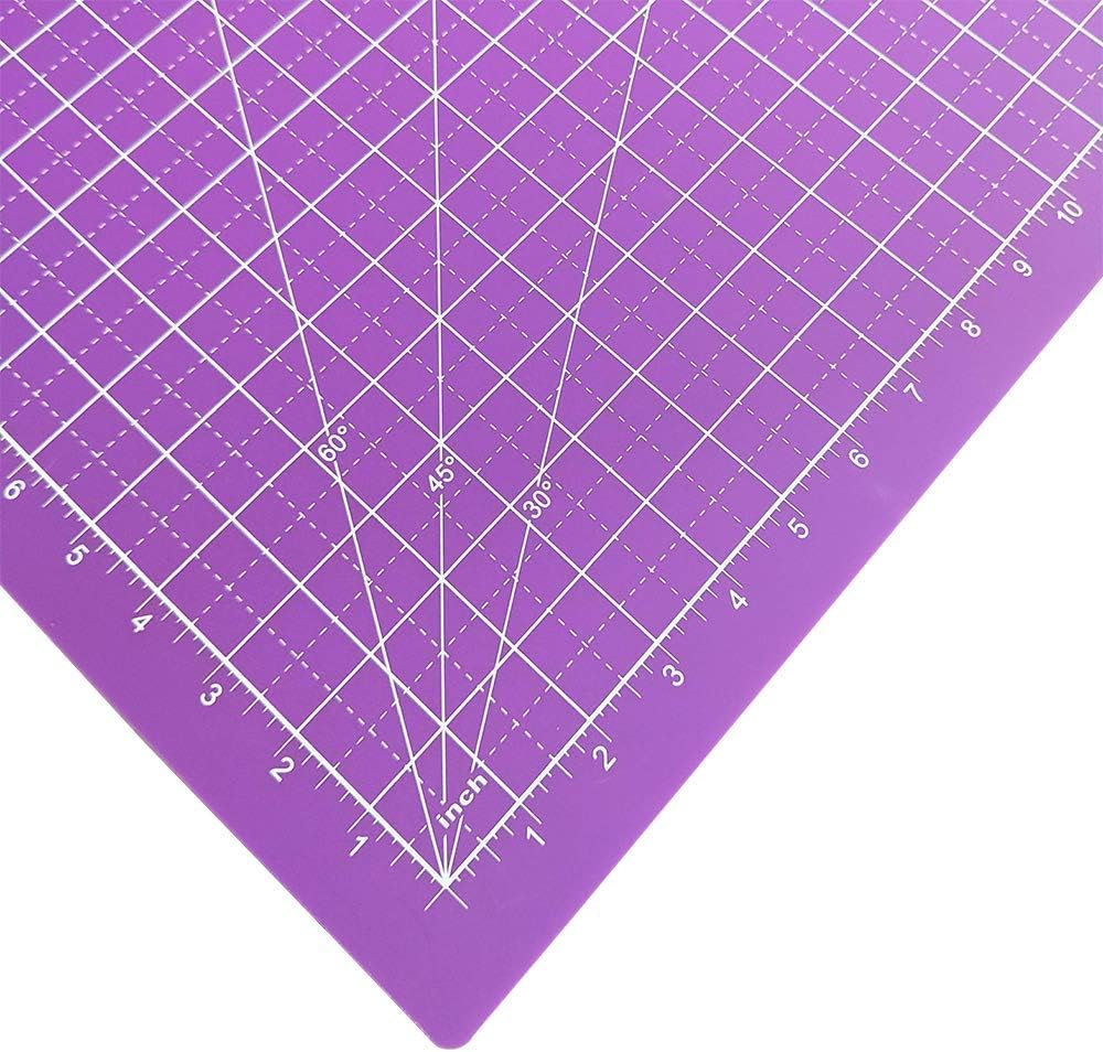 KC GLOBAL A1 (38"x26") Professional Grade Self-Healing Cutting Mat (Purple) - Odor-Free, Reversible, Eco-Friendly, Durable Bright Surface. Premium Desk Mat for Crafters, Quilters, and Hobbyist