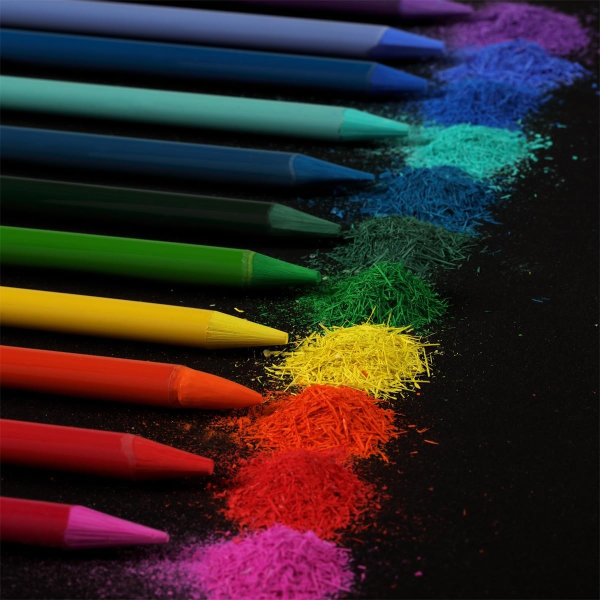 Soho Urban Artist Woodless Pastel Pencils - Set of 48, Professional Artist-Grade, 40% More Pastel, Water-Soluble, Pre-Sharpened, Easy Blending, 6.93mm Barrel, Clear Lacquered