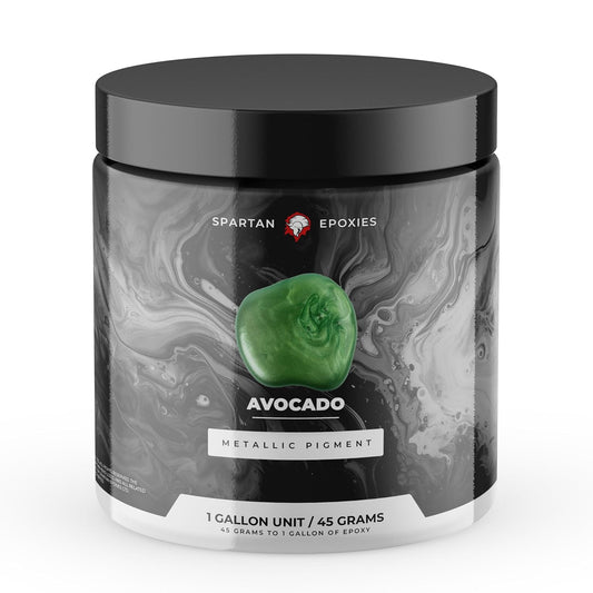 Spartan Epoxies Metallic Pigment Powder for Epoxy - 30 Unique Colors, 4oz for 1 Gallon and 12oz for 3 Gallons of Clear Epoxy, Made in The USA (Avocado, 4oz (45 Grams))