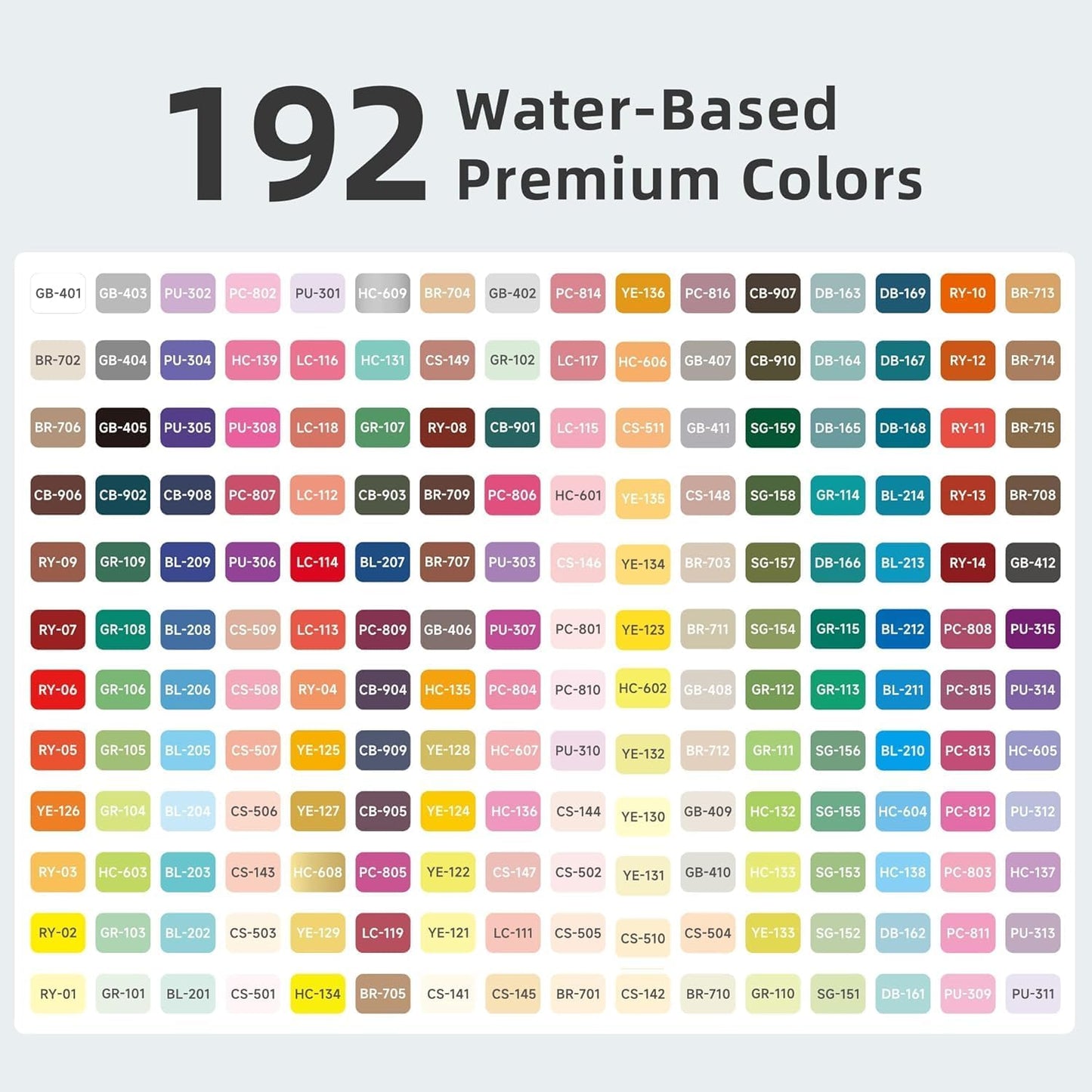 192 Color Acrylic Paint Markers Set – Brush Tips, Quick Dry Permanent Markers for Rock, Egg, Wood, Fabric, Glass, DIY Crafts, Waterproof Fabric Paint Marker for Adult Coloring Books No Bleeding