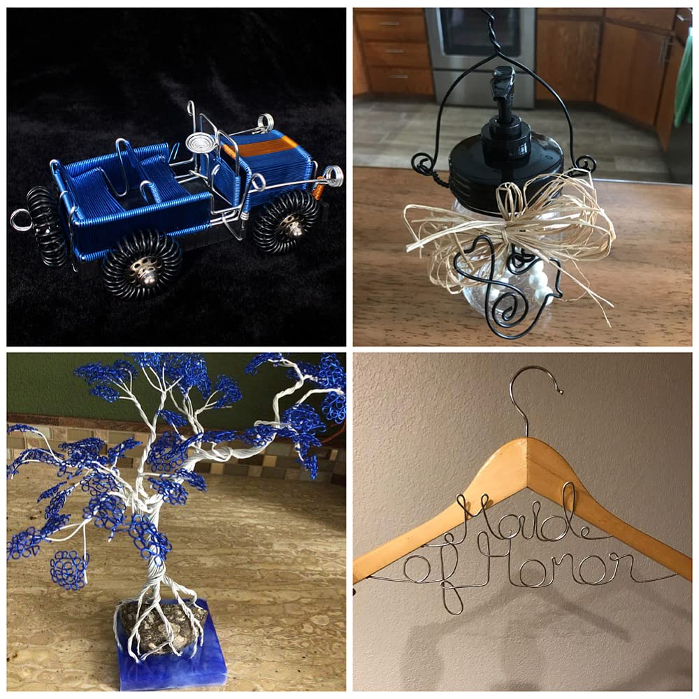 Fashewelry 52 Feet 6 Gauge Aluminum Wire 8 Colors Bendable Metal Sculpting Wire for Jewelry Craft, Dolls Skeleton, Wall Sculpting, Garden Decor