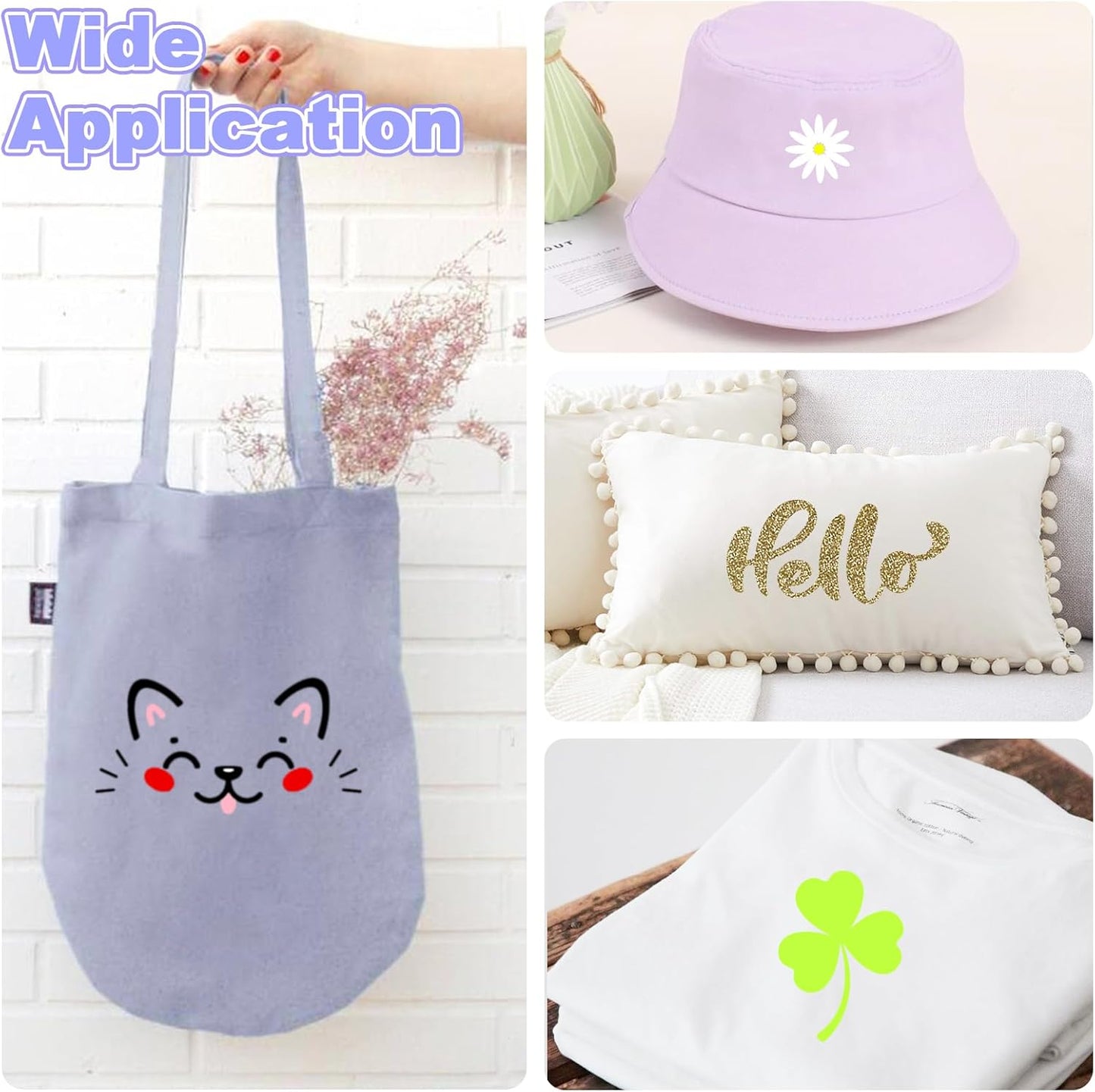 PU Heat Transfer Vinyl Bundle, 14 Assorted Color Sheets 12"x10" – Soft & Stretchable Iron-On Vinyl, Easy to Cut & Weed, Compatible with Cricut – Perfect for DIY Summer Gifts & Parent-Child Crafts