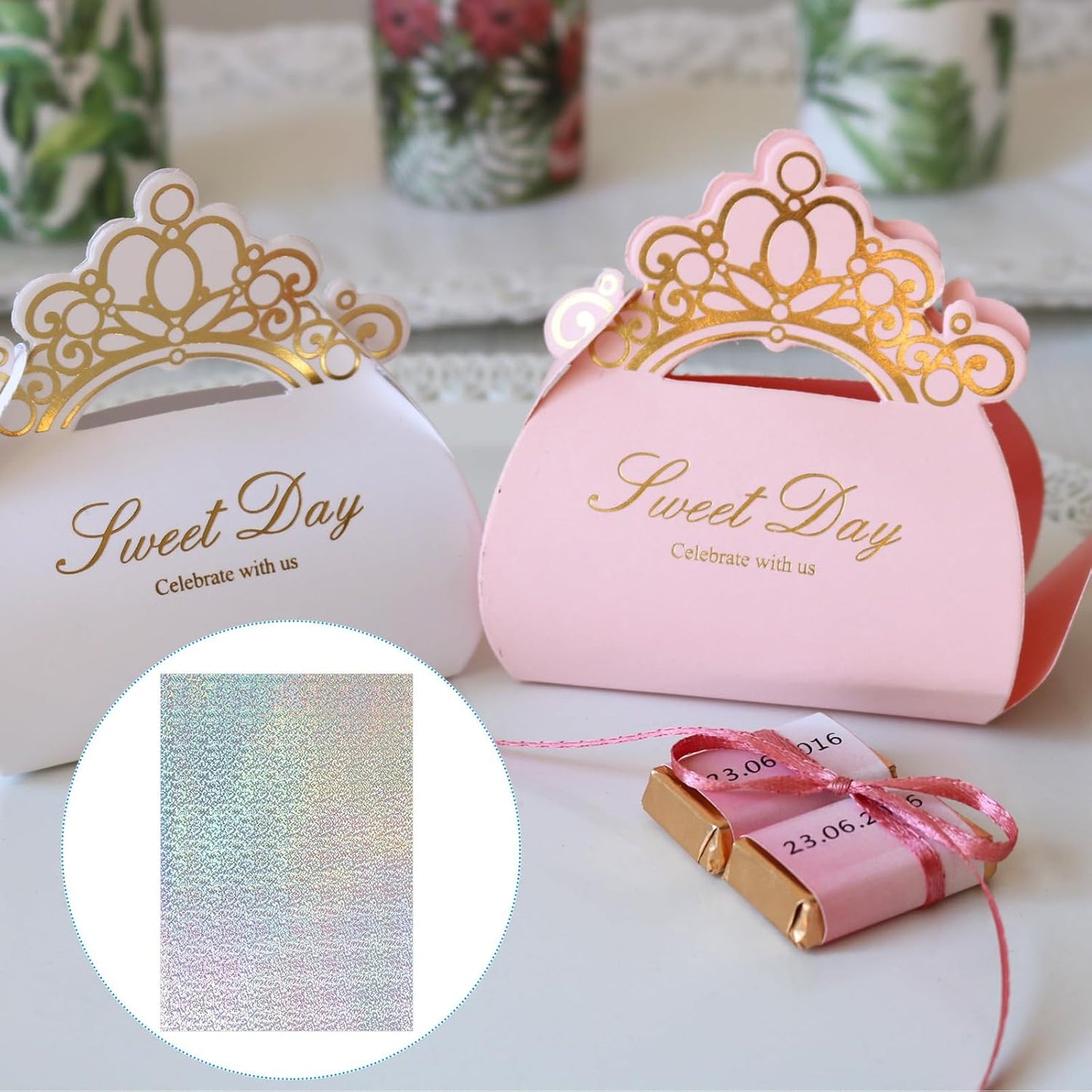 PATIKIL 11.7x8.3" Hot Stamping Foil Paper Sheet, 20 Sheets A4 Heat Transfer Hot Stamping Paper Foil for Leather DIY Logo Decor Craft Gift Package Scrapbook Card, Laser Spot Silver