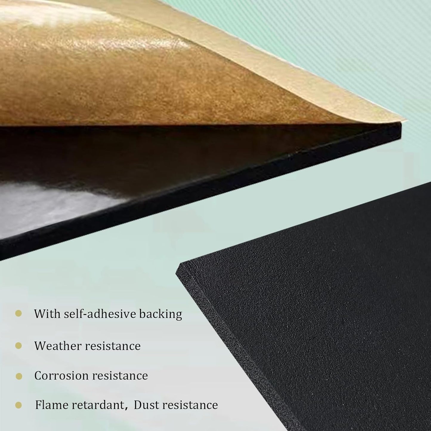 4 Pieces Adhesive Foam Padding 1/2 in Thick X 4 in X 4 in, Anti Vibration Pads, Closed Cell Foam Pads for Anti-Slip, Shock Absorption