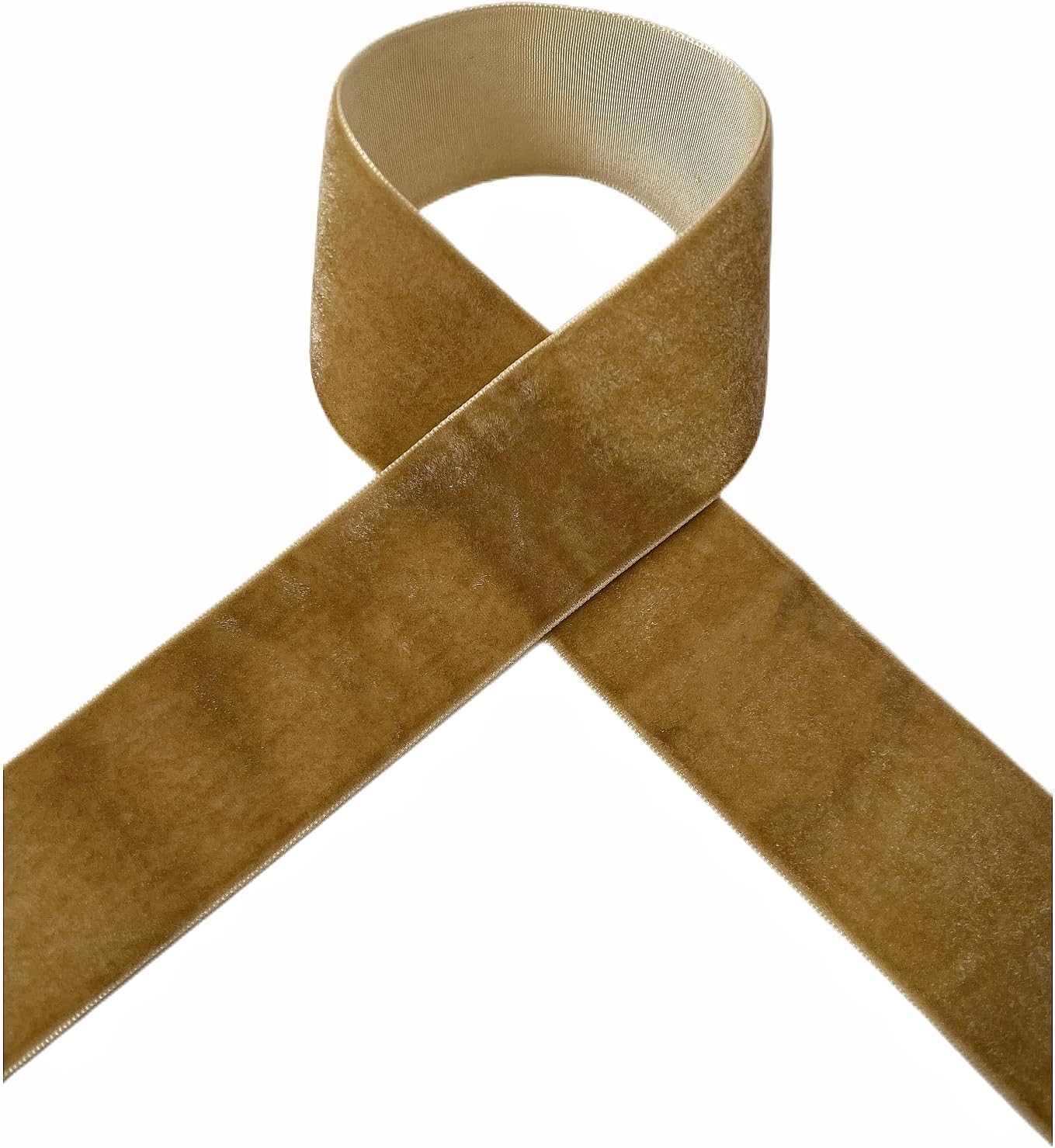 Velvet Ribbon, 1 1/2-Inch by 25-Yard Spool (Khaki)