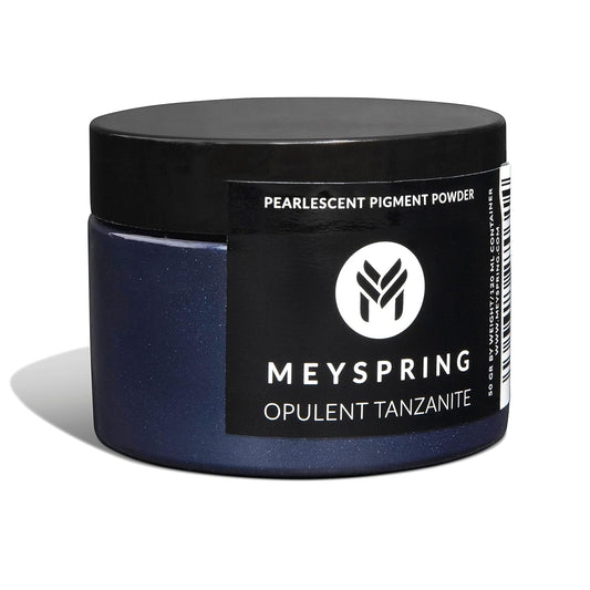 MEYSPRING Opulent Tanzanite - Intense Blue Mica Powder for Epoxy Resin - Navy Blue Pigment - Resin Art Supplies - Epoxy Resin Color Pigment - Blue Dye