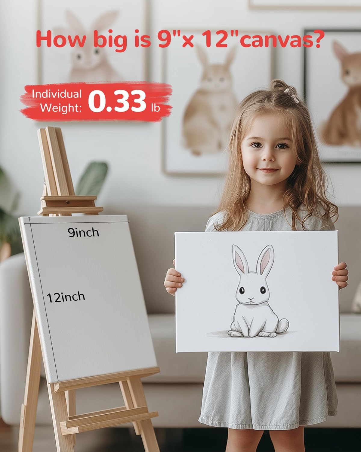 Canvas Boards 36 Pack, 9x12 Inch White Blank Painting Canvas Panels, 100% Cotton Art Supplies for Acrylics Oil Watercolor Tempera Paints