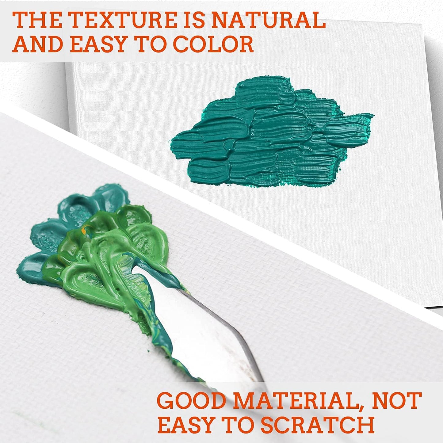 ESRICH 4 Pack Stretched Canvas for Painting with 9x12, 5x7, 4x4, 3x3, Primed Acid-Free Cotton Blank Canvases for Painting, Painting Canvas for Oil & Acrylic Paint.