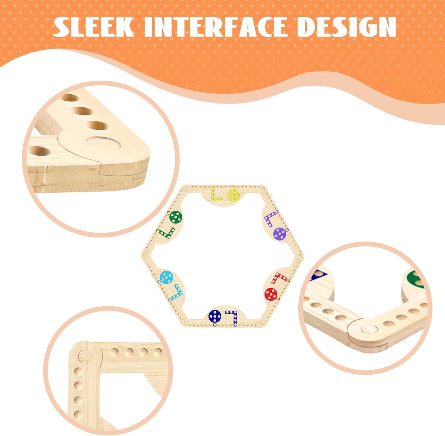 Solid Wood Marbles and Jokers Board Game: Versatile Family Entertainment for 2-8 Players, Featuring Interlocking Game Boards, Multiple Colors, Marbles, and Card Decks Ideal for Parties and Game Nights