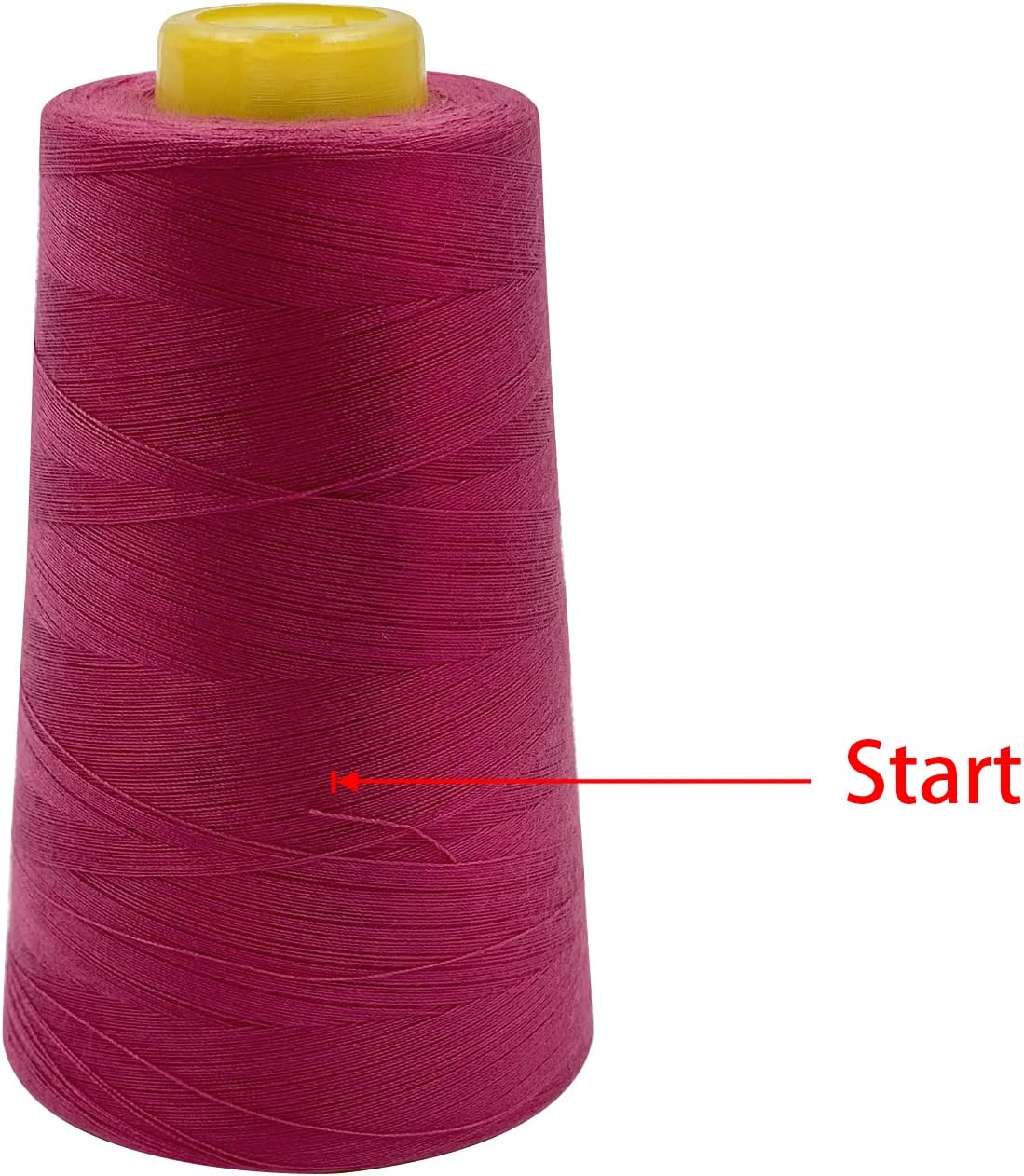 Tortoise 4 Cones of 3000 Yards Each Spool Thread for All Purpose, Serger, Overlock, Quilting, Sewing Machine - 100% Polyester - Fuschia